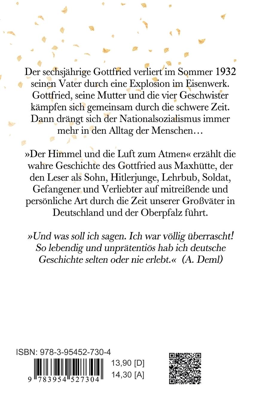 Rückseitencover Der Himmel und die Luft zum Atmen