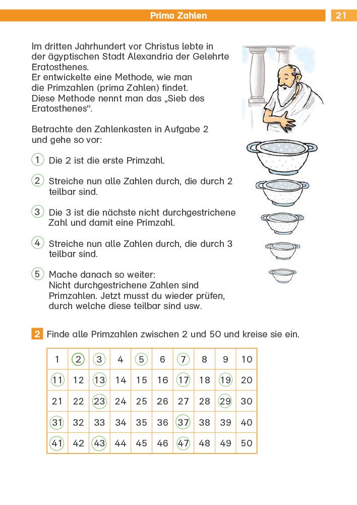 Beispielinhalt (Bild) Die Mathe-Helden Knobelaufgaben für Mathe-Helden 2. Klasse