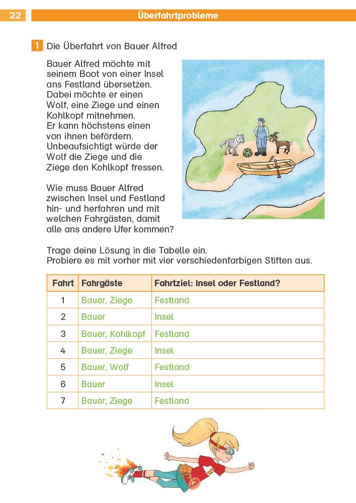 Beispielinhalt (Bild) Die Mathe-Helden Knobelaufgaben für Mathe-Helden 2. Klasse