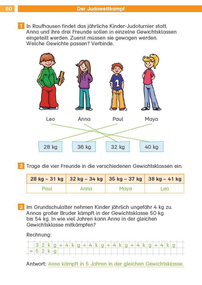 Beispielinhalt (Bild) Die Mathe-Helden Knobelaufgaben für Mathe-Helden 2. Klasse