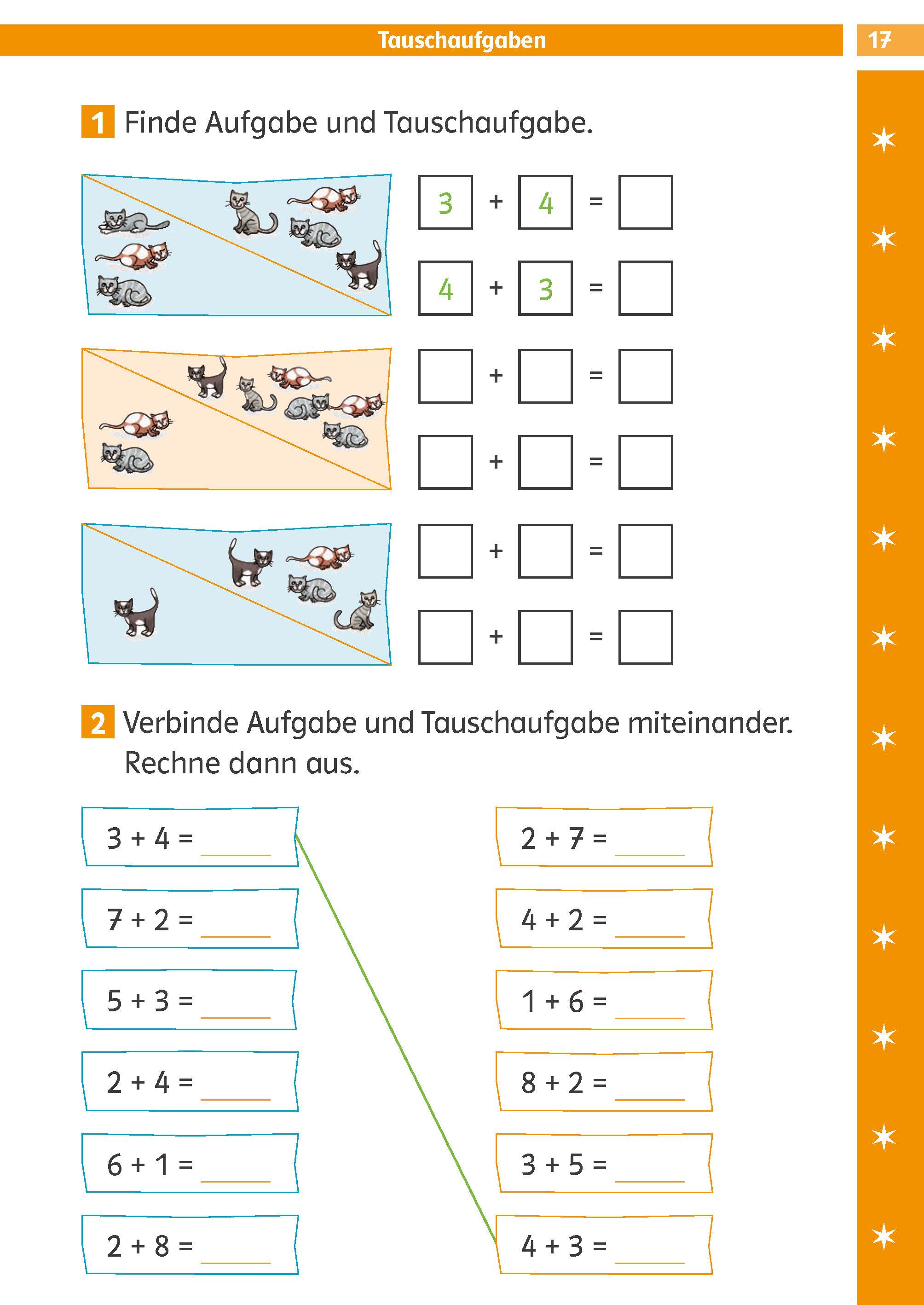 Beispielinhalt (Bild) Die Mathe-Helden Kopfrechnen 1. Klasse