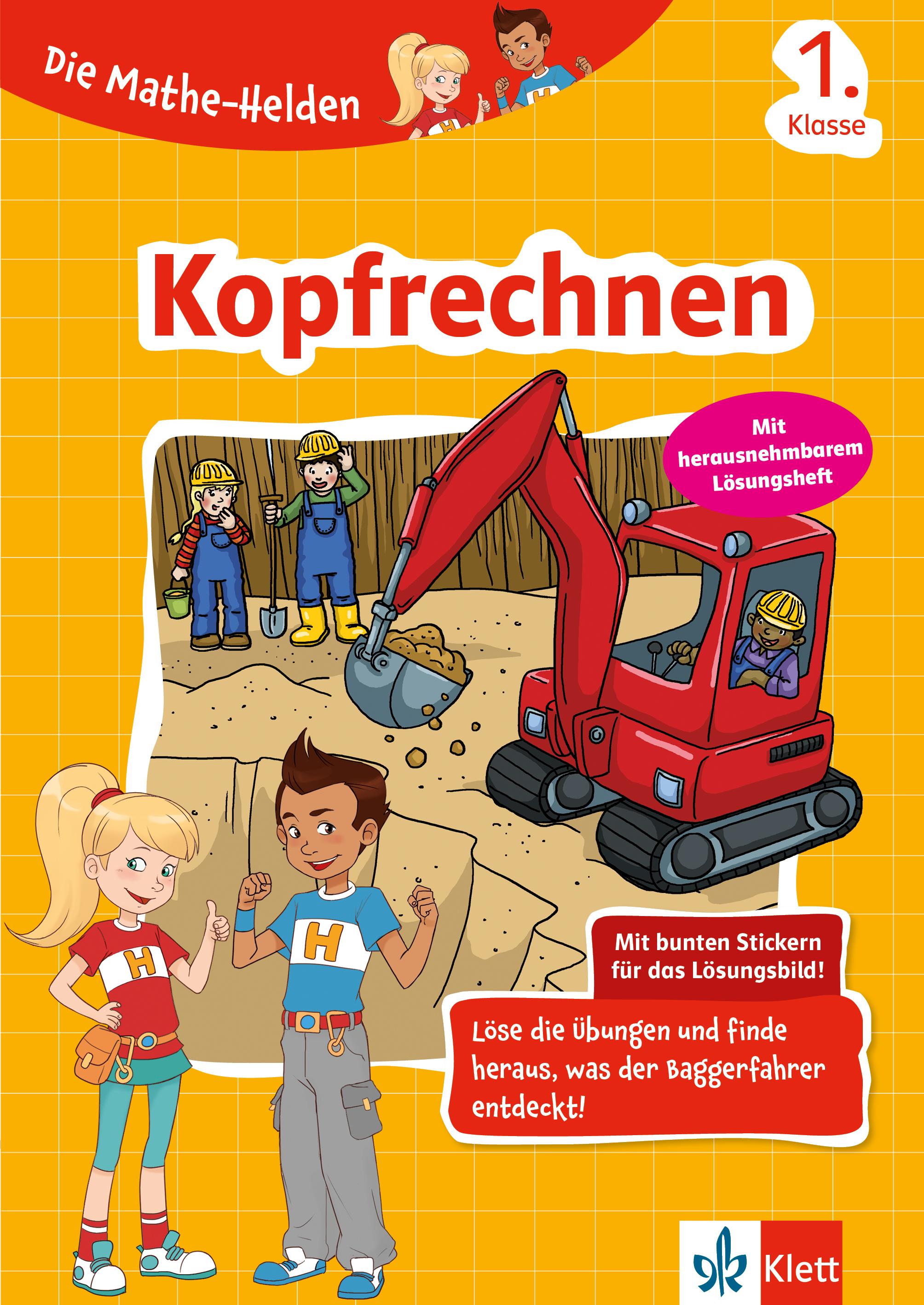 Vorderes Coverbild Die Mathe-Helden Kopfrechnen 1. Klasse