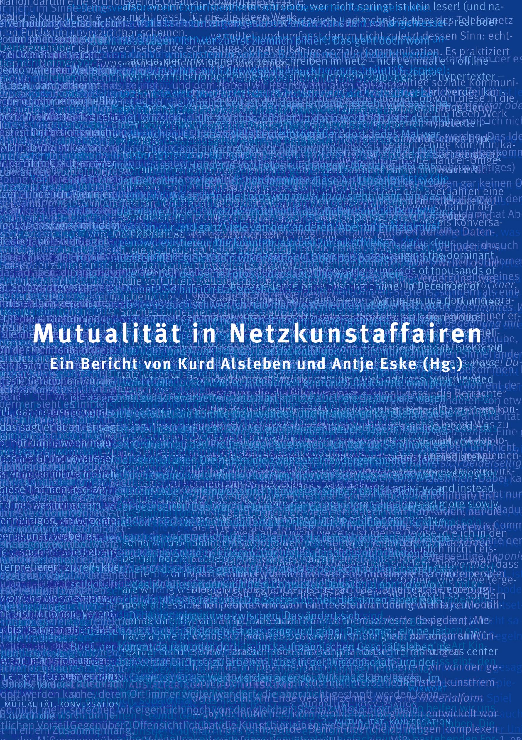Vorderes Coverbild Mutualität in Netzkunstaffairen