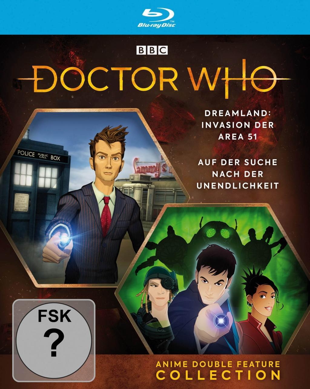 Vorderes Coverbild Doctor Who - Auf der Suche nach der Unendlichkeit & Dreamland: Invasion der Area 51
