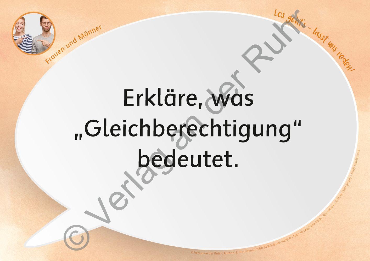 Beispielinhalt (Bild) Los geht's - lasst uns reden!