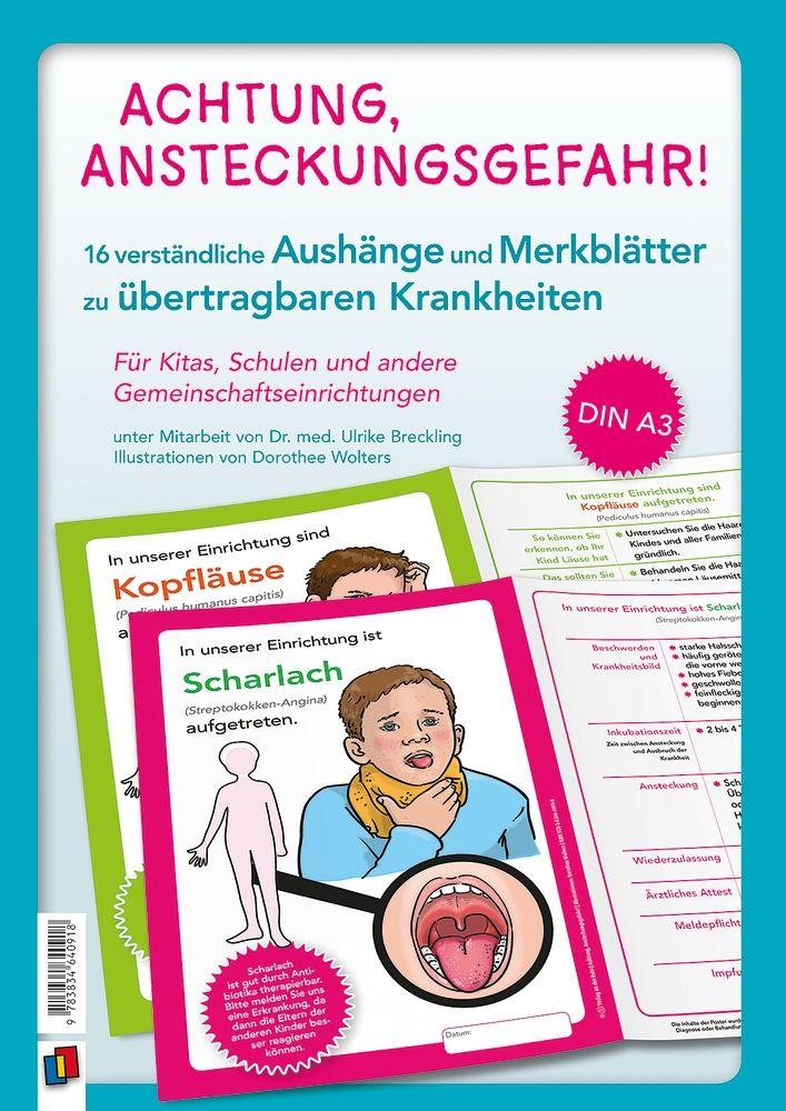Vorderes Coverbild Achtung, Ansteckungsgefahr! - Verständliche Aushänge und Merkblätter zu übertragbaren Krankheiten