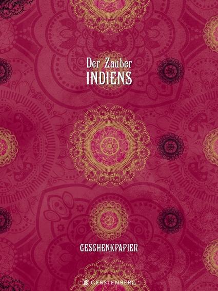 Vorderes Coverbild Der Zauber Indiens Geschenkpapier-Heft - Motiv Pinke Pracht