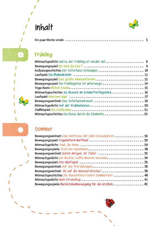 Beispielinhalt (Bild) Das Kita-Jahreszeitenbuch