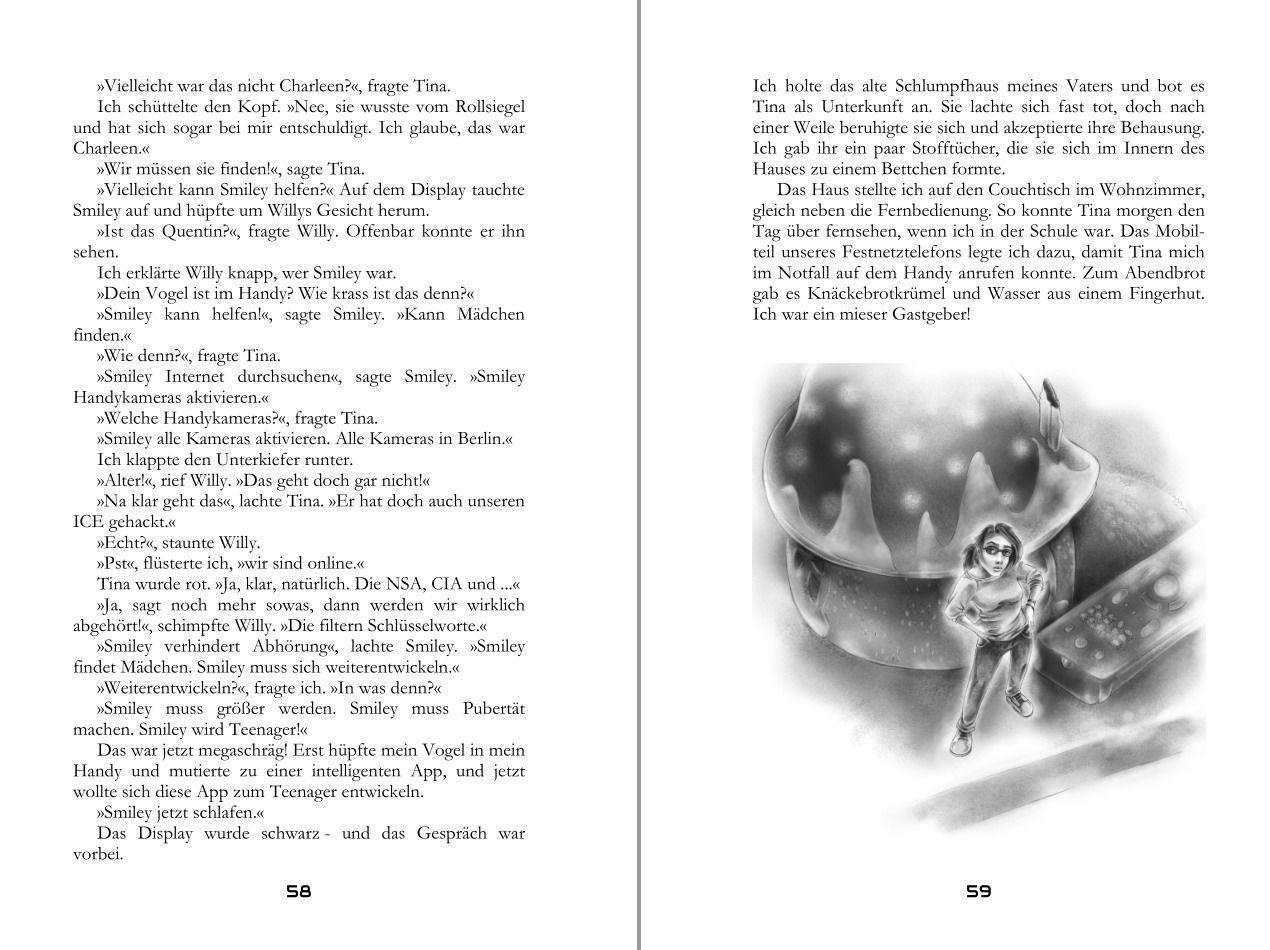 Beispielinhalt (Bild) Die Jagd nach dem geheimnisvollen Illuminati-Auge - Jugendbuch ab 12 Jahre