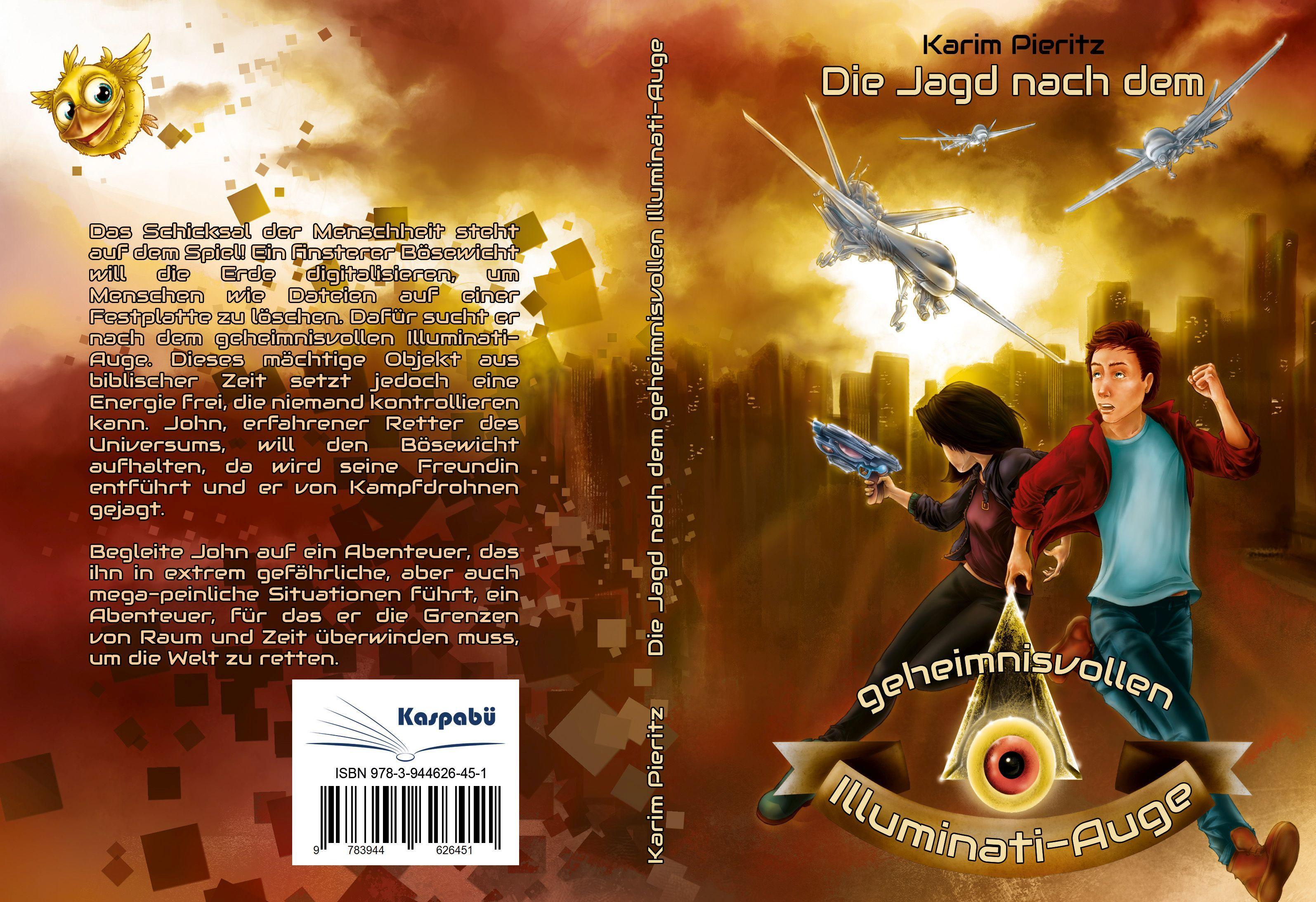 Beispielinhalt (Bild) Die Jagd nach dem geheimnisvollen Illuminati-Auge - Jugendbuch ab 12 Jahre