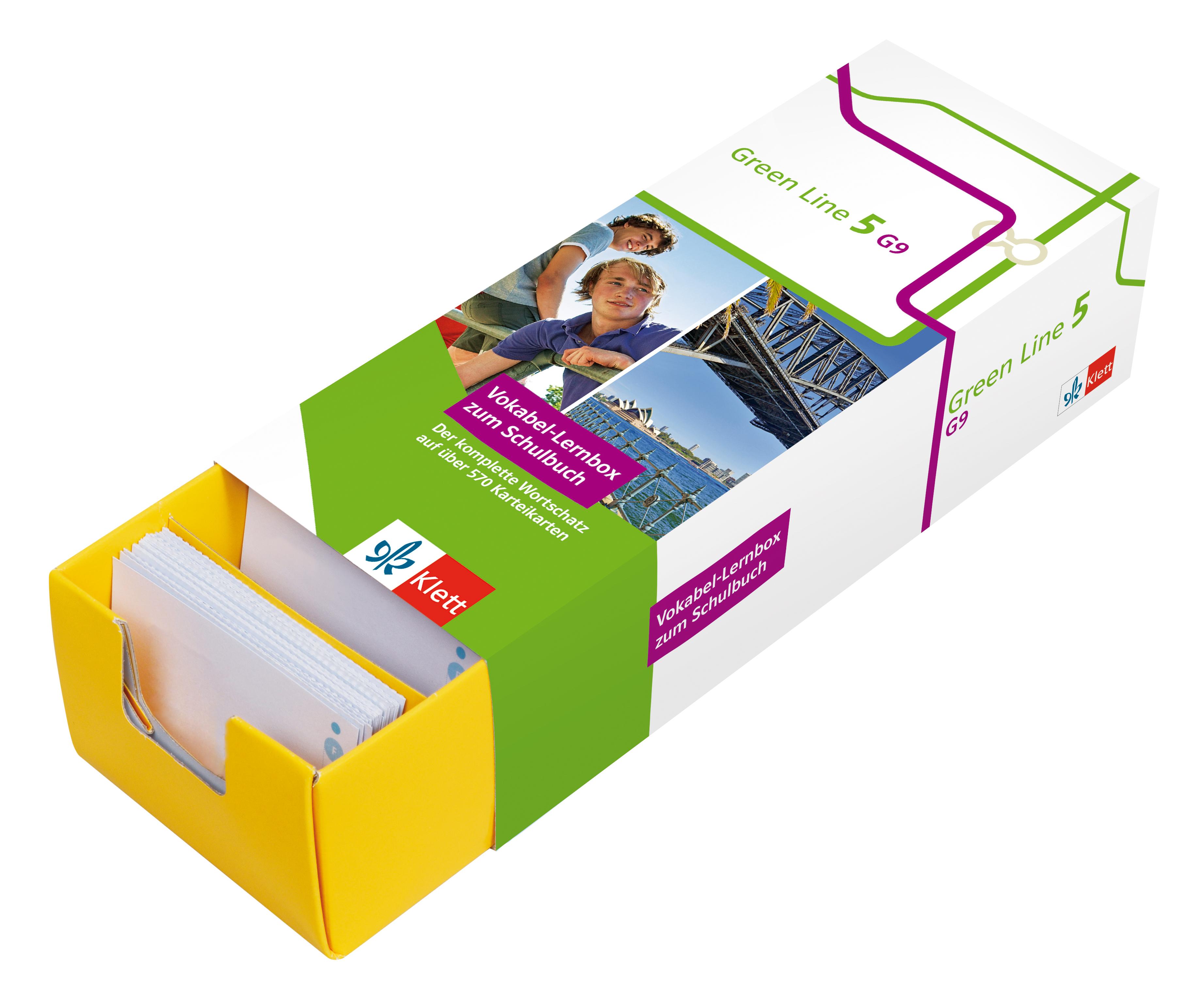 Vorderes Coverbild Green Line 5 G9 Klasse 9 Vokabel-Lernbox / Englisch