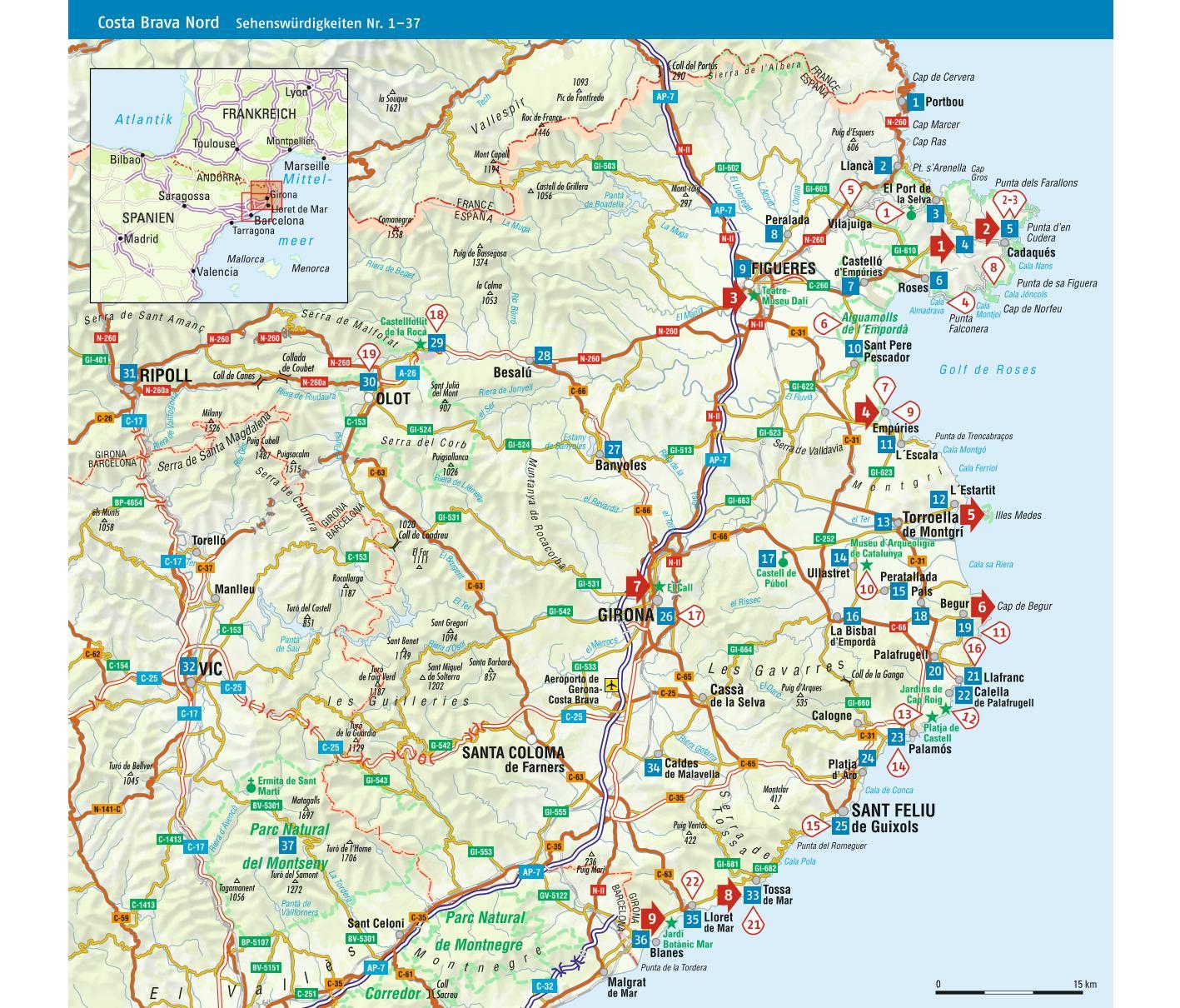 Beispielinhalt (Bild) ADAC Reiseführer Costa Brava und Barcelona