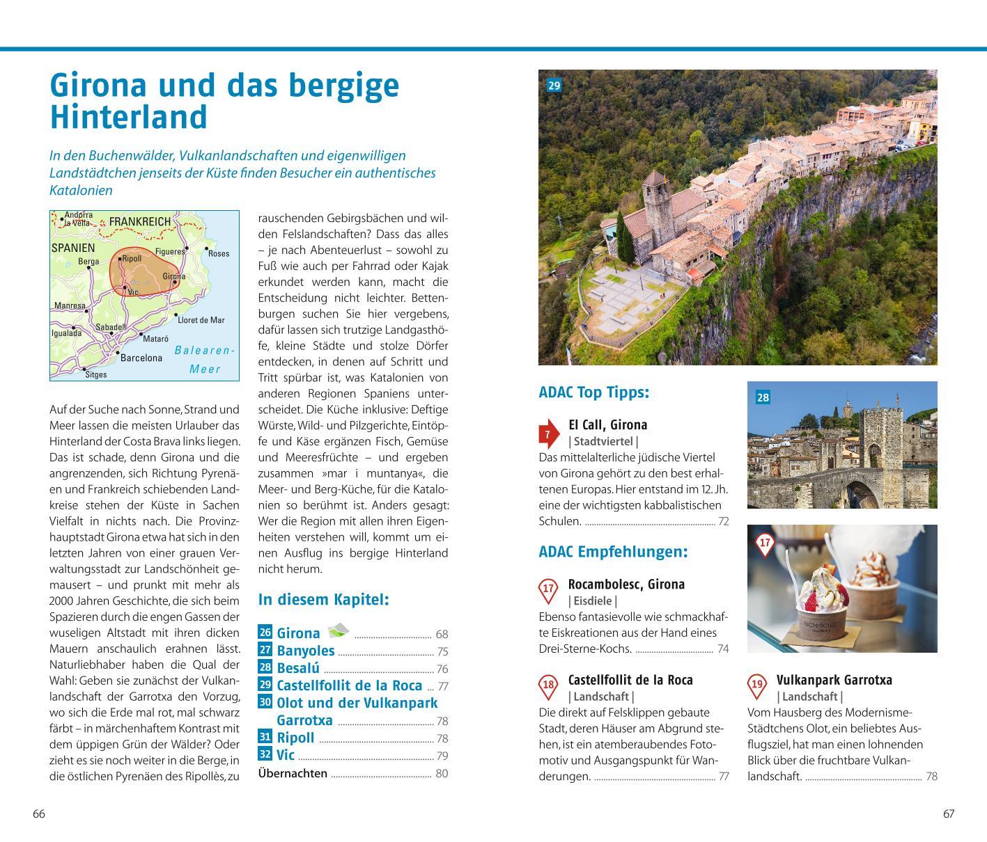 Beispielinhalt (Bild) ADAC Reiseführer Costa Brava und Barcelona
