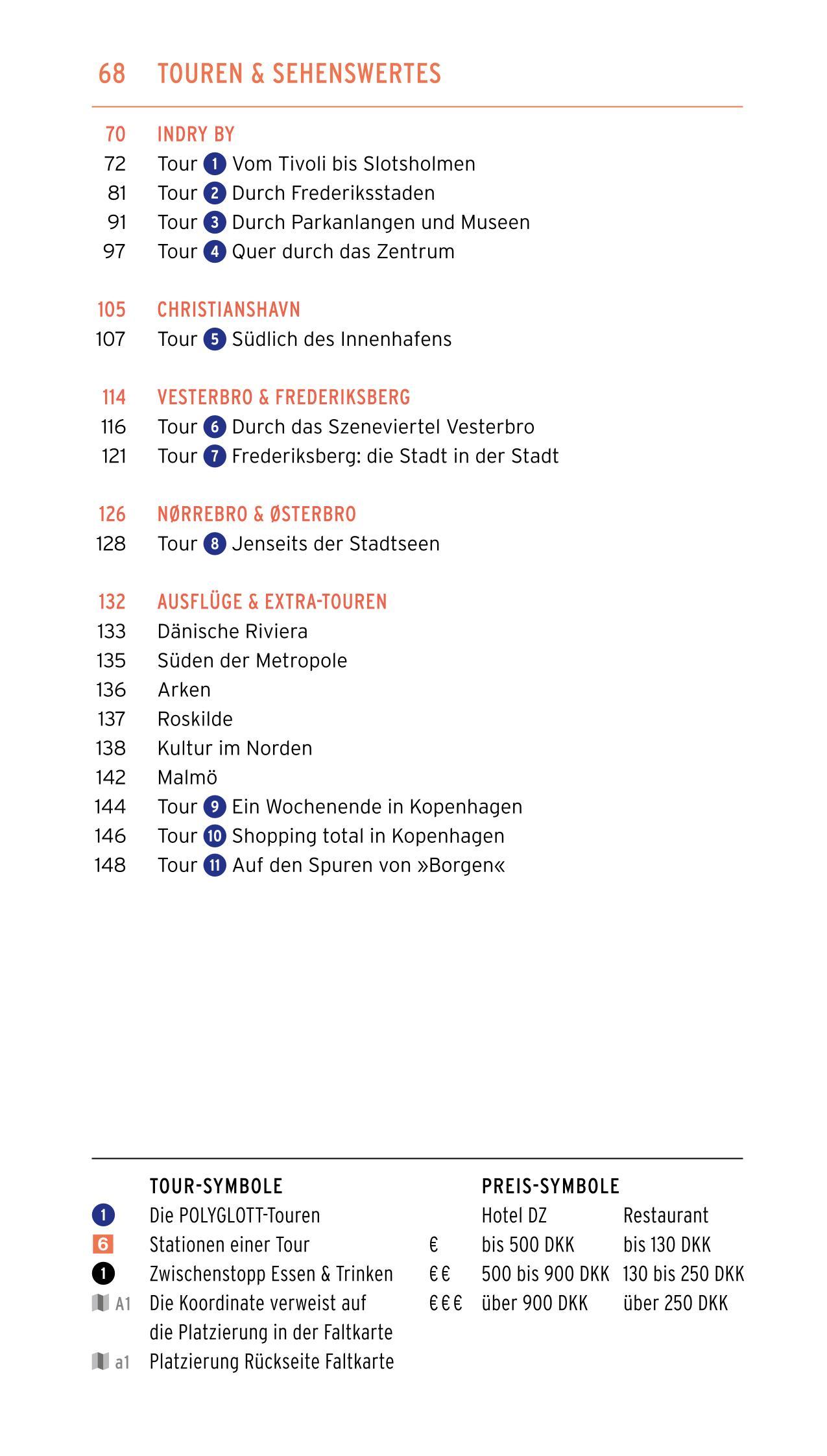 Beispielinhalt (Bild) POLYGLOTT on tour Reiseführer Kopenhagen