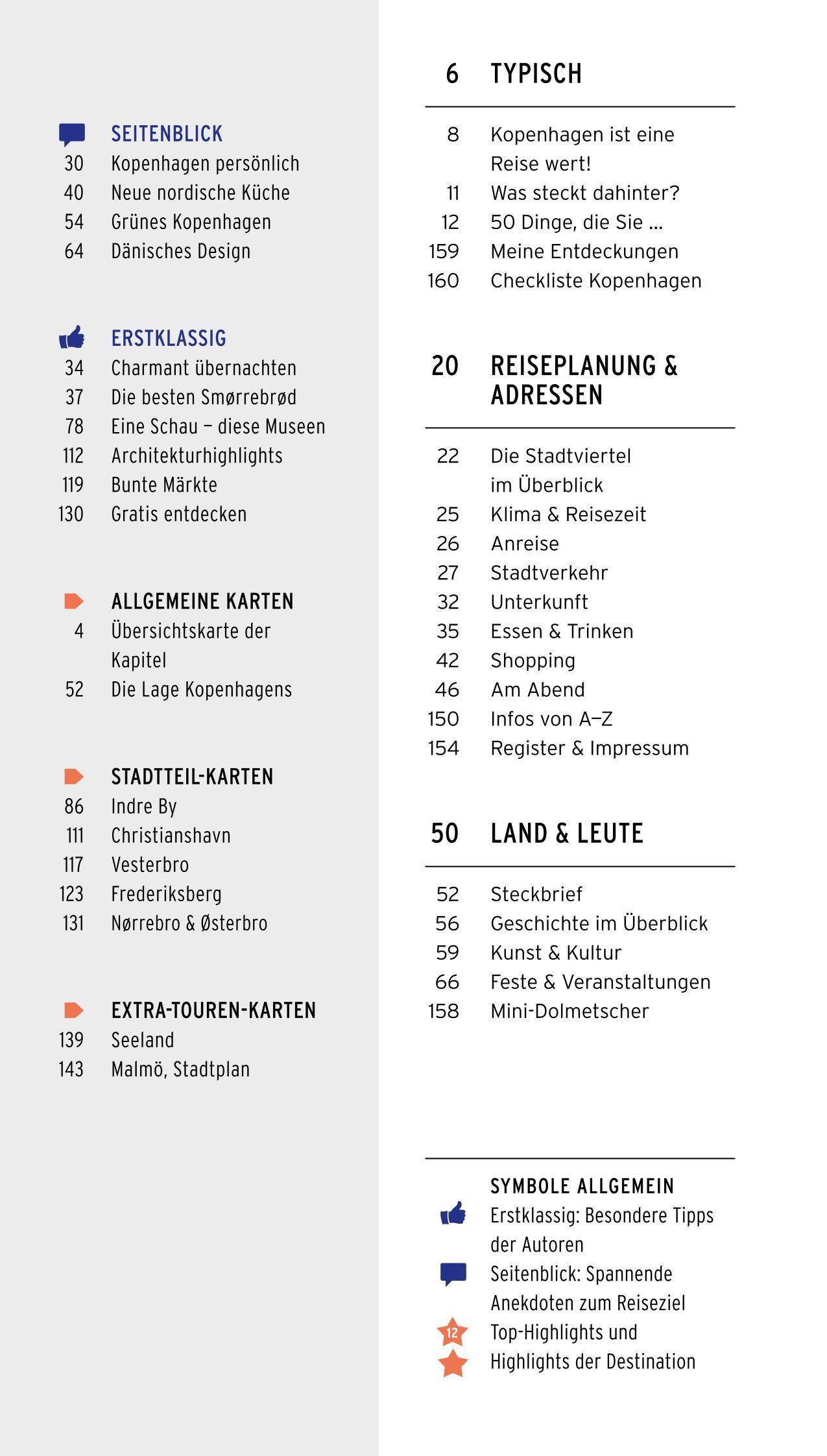 Beispielinhalt (Bild) POLYGLOTT on tour Reiseführer Kopenhagen