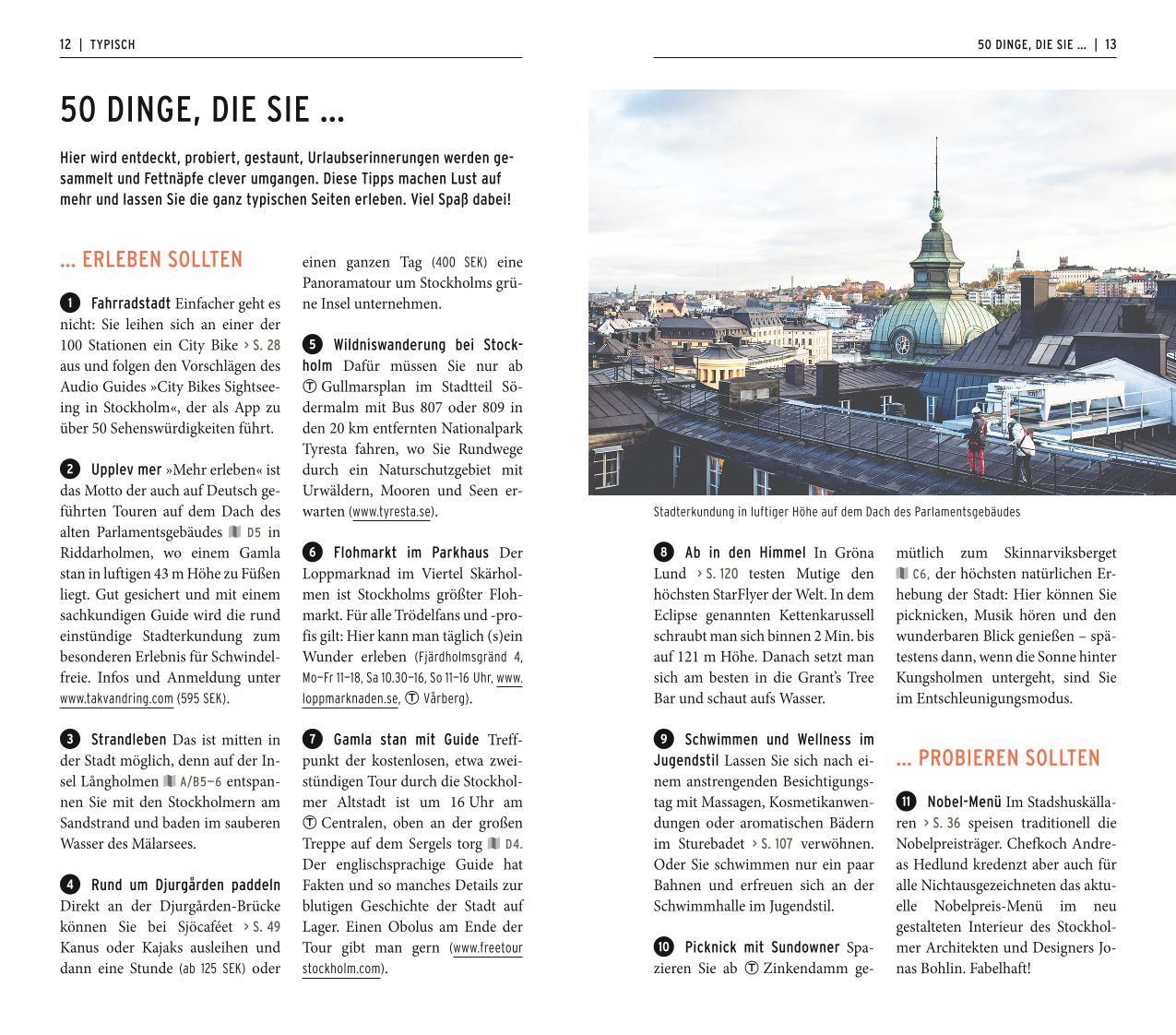 Beispielinhalt (Bild) POLYGLOTT on tour Reiseführer Stockholm