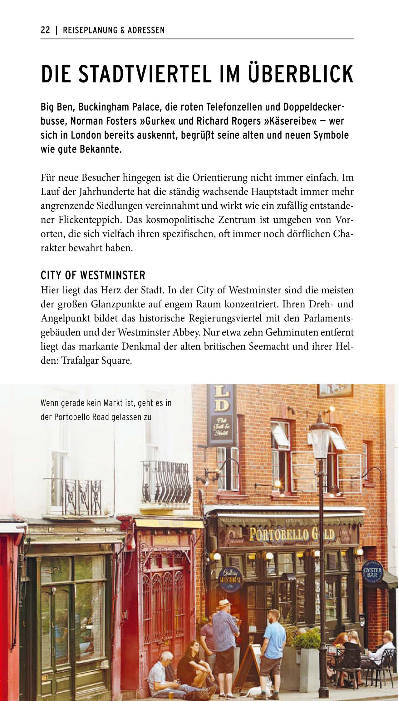 Beispielinhalt (Bild) POLYGLOTT on tour Reiseführer London