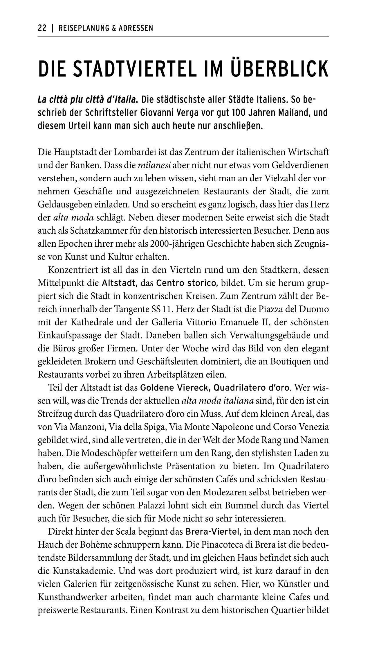Beispielinhalt (Bild) POLYGLOTT on tour Reiseführer Mailand