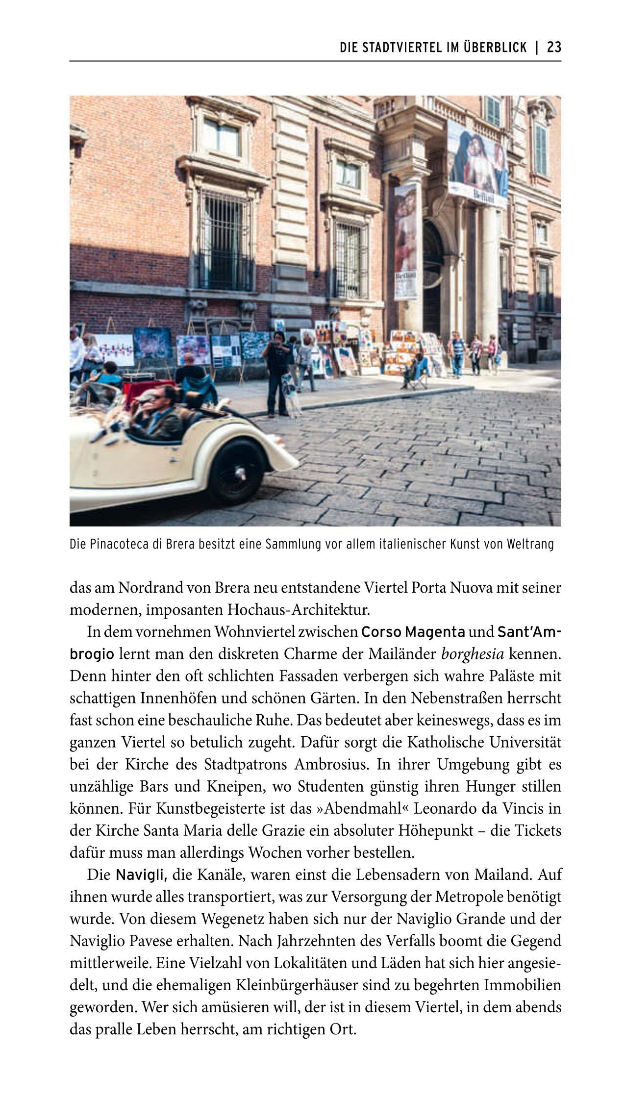 Beispielinhalt (Bild) POLYGLOTT on tour Reiseführer Mailand