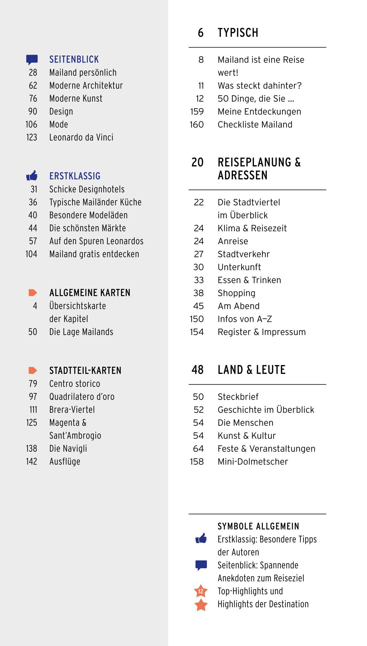 Beispielinhalt (Bild) POLYGLOTT on tour Reiseführer Mailand