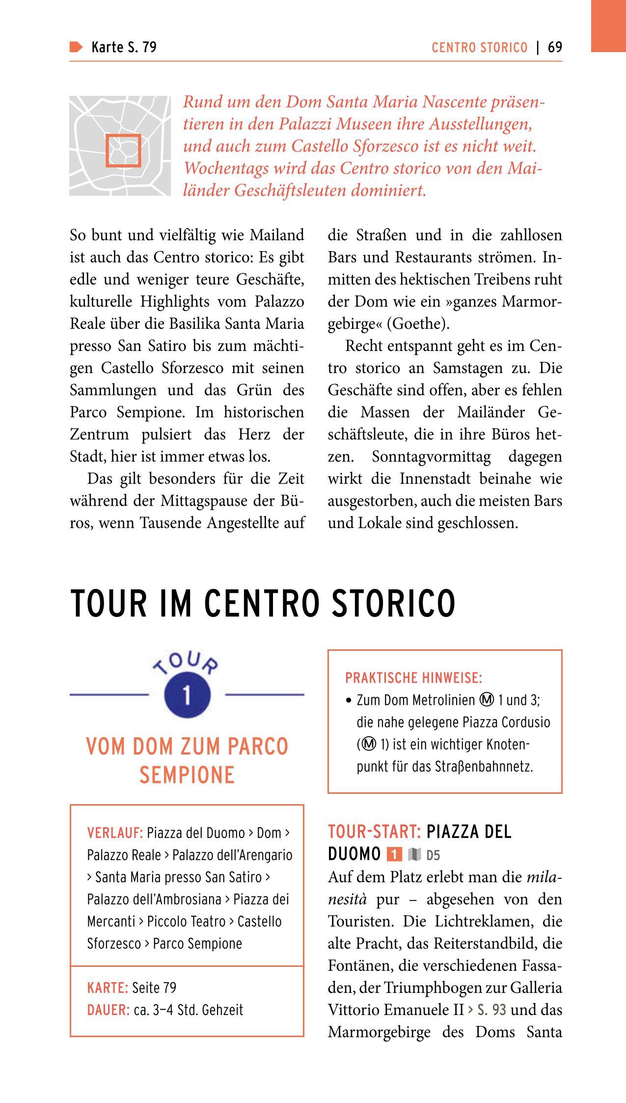 Beispielinhalt (Bild) POLYGLOTT on tour Reiseführer Mailand
