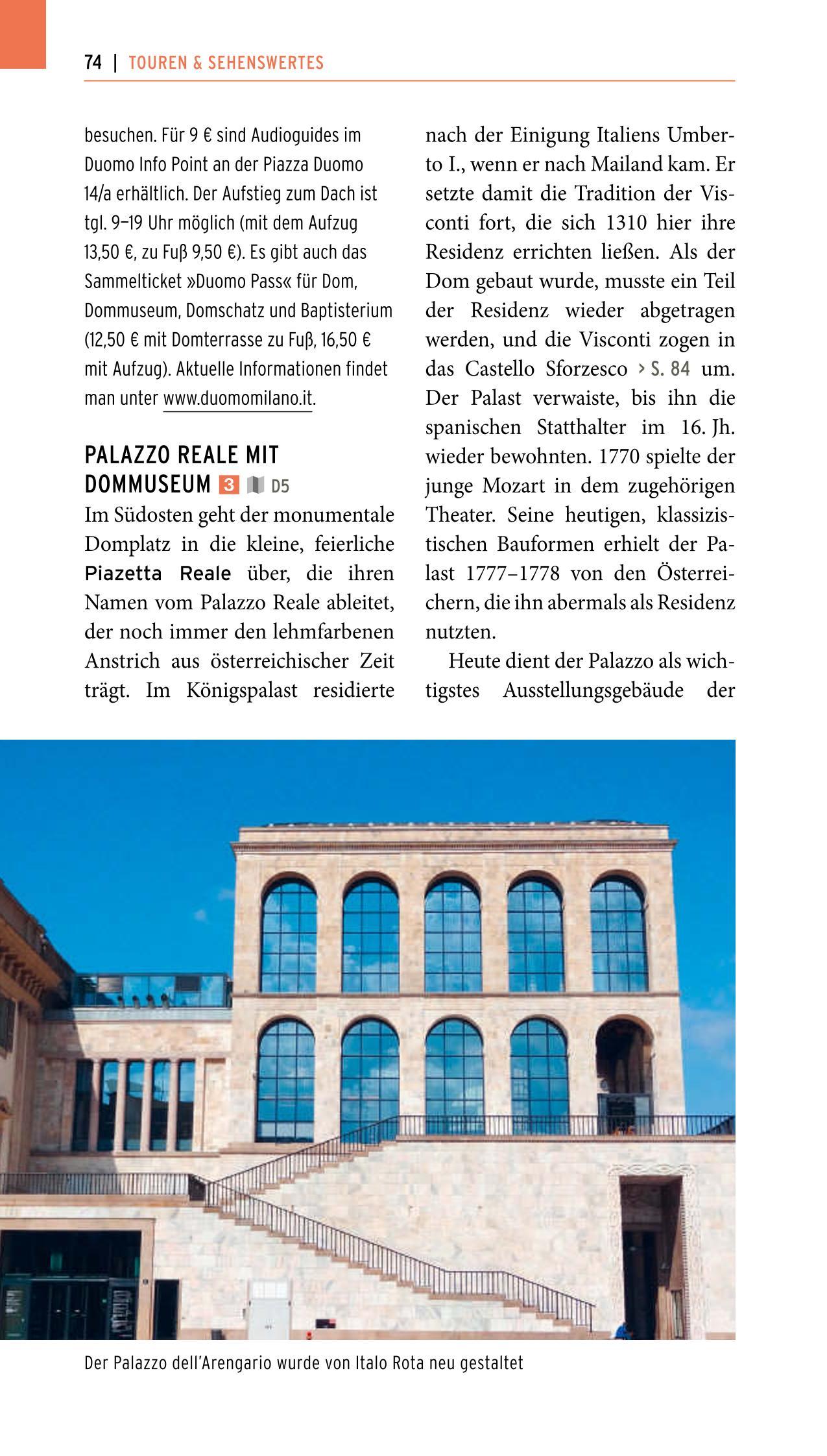 Beispielinhalt (Bild) POLYGLOTT on tour Reiseführer Mailand