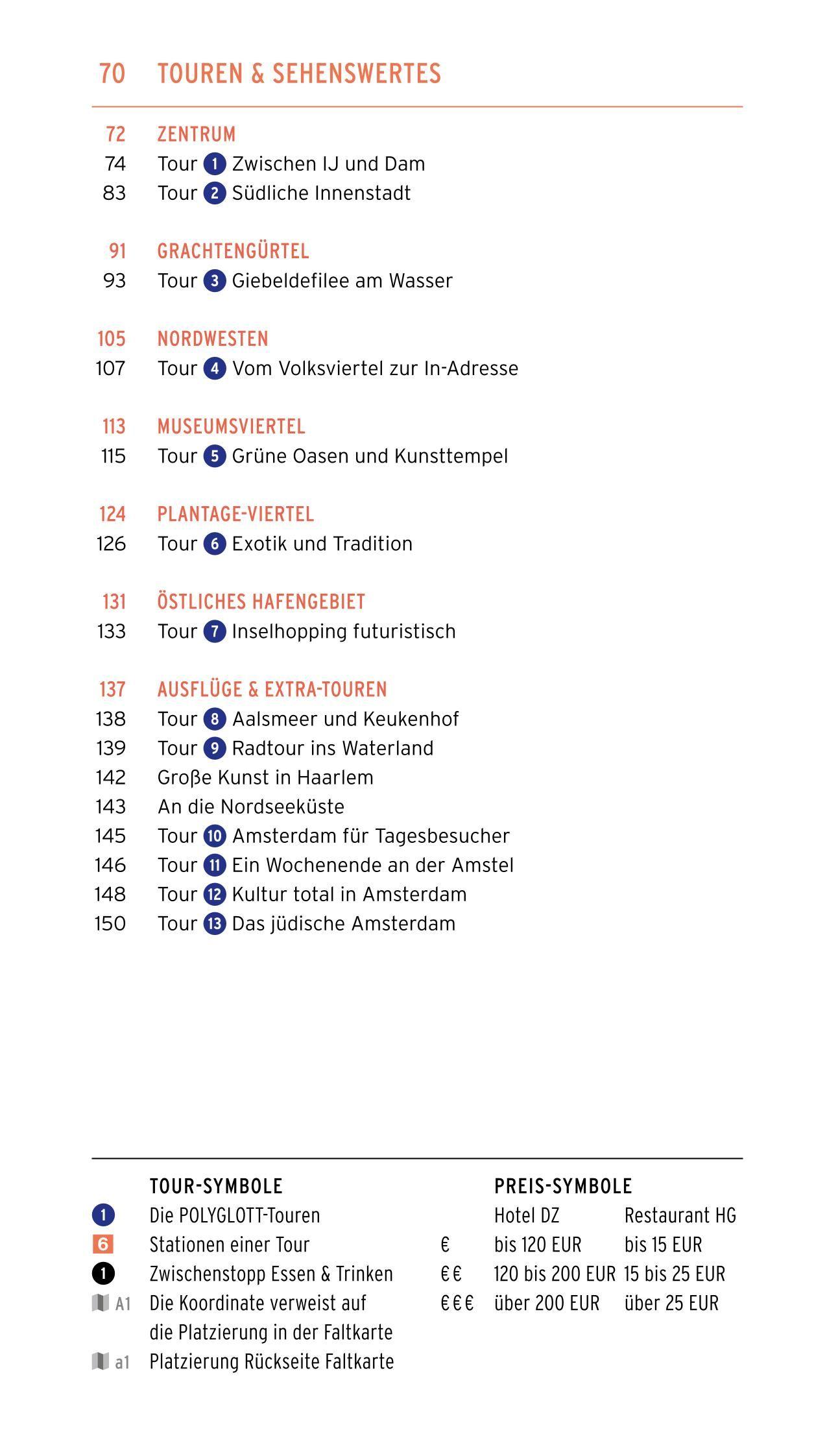 Beispielinhalt (Bild) POLYGLOTT on tour Reiseführer Amsterdam