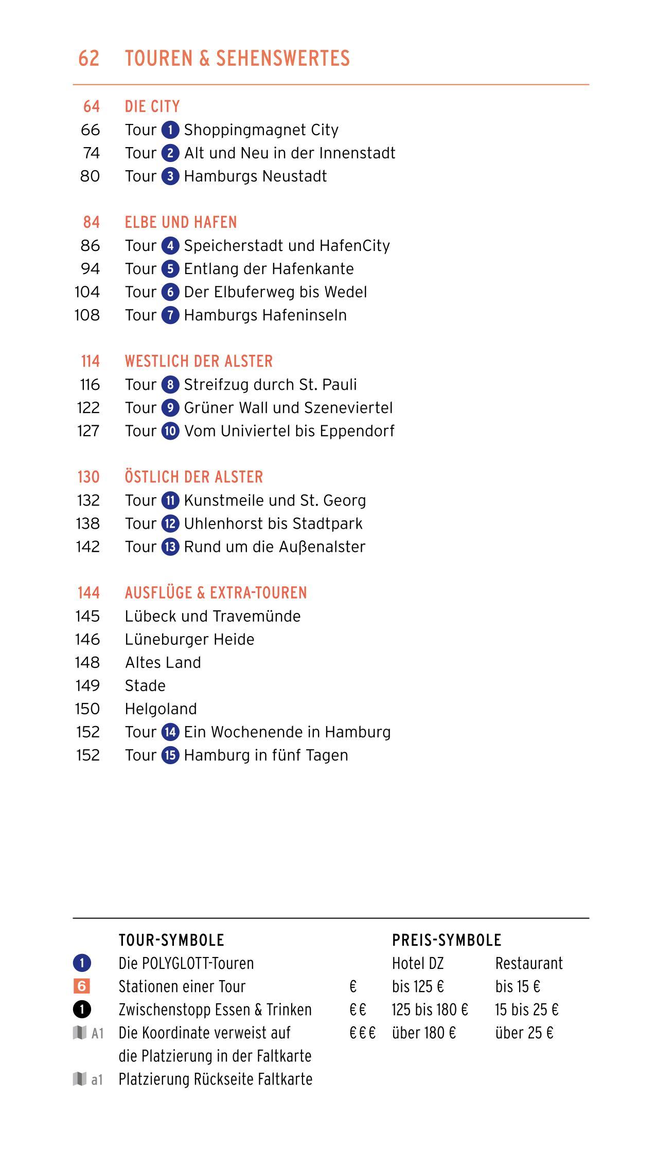 Beispielinhalt (Bild) POLYGLOTT on tour Reiseführer Hamburg