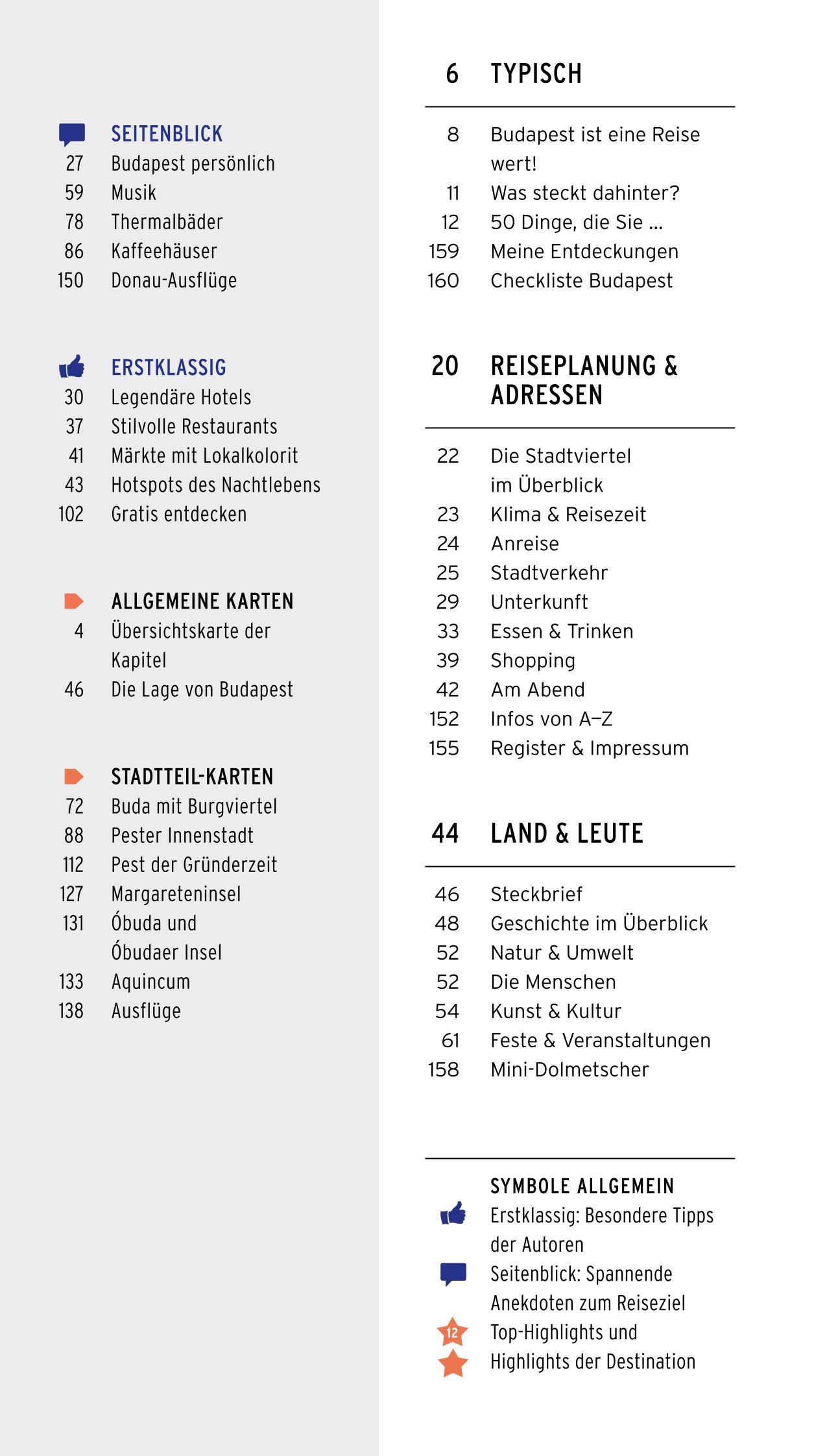 Beispielinhalt (Bild) POLYGLOTT on tour Reiseführer Budapest