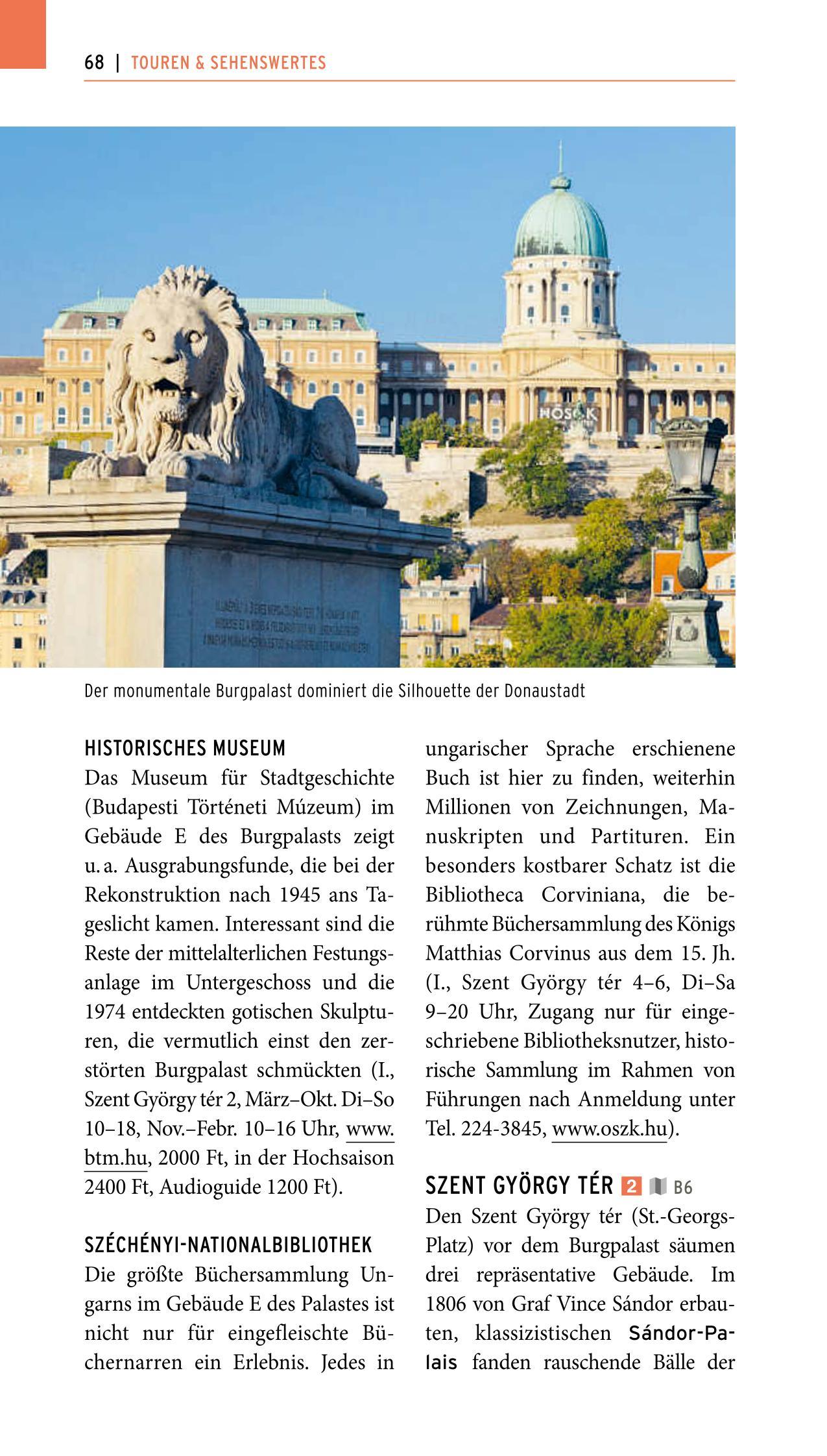 Beispielinhalt (Bild) POLYGLOTT on tour Reiseführer Budapest