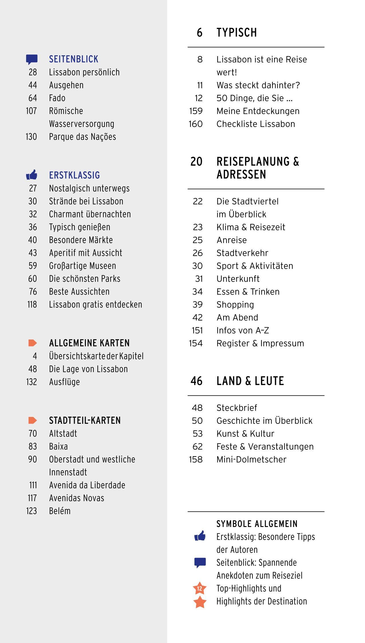 Beispielinhalt (Bild) POLYGLOTT on tour Reiseführer Lissabon