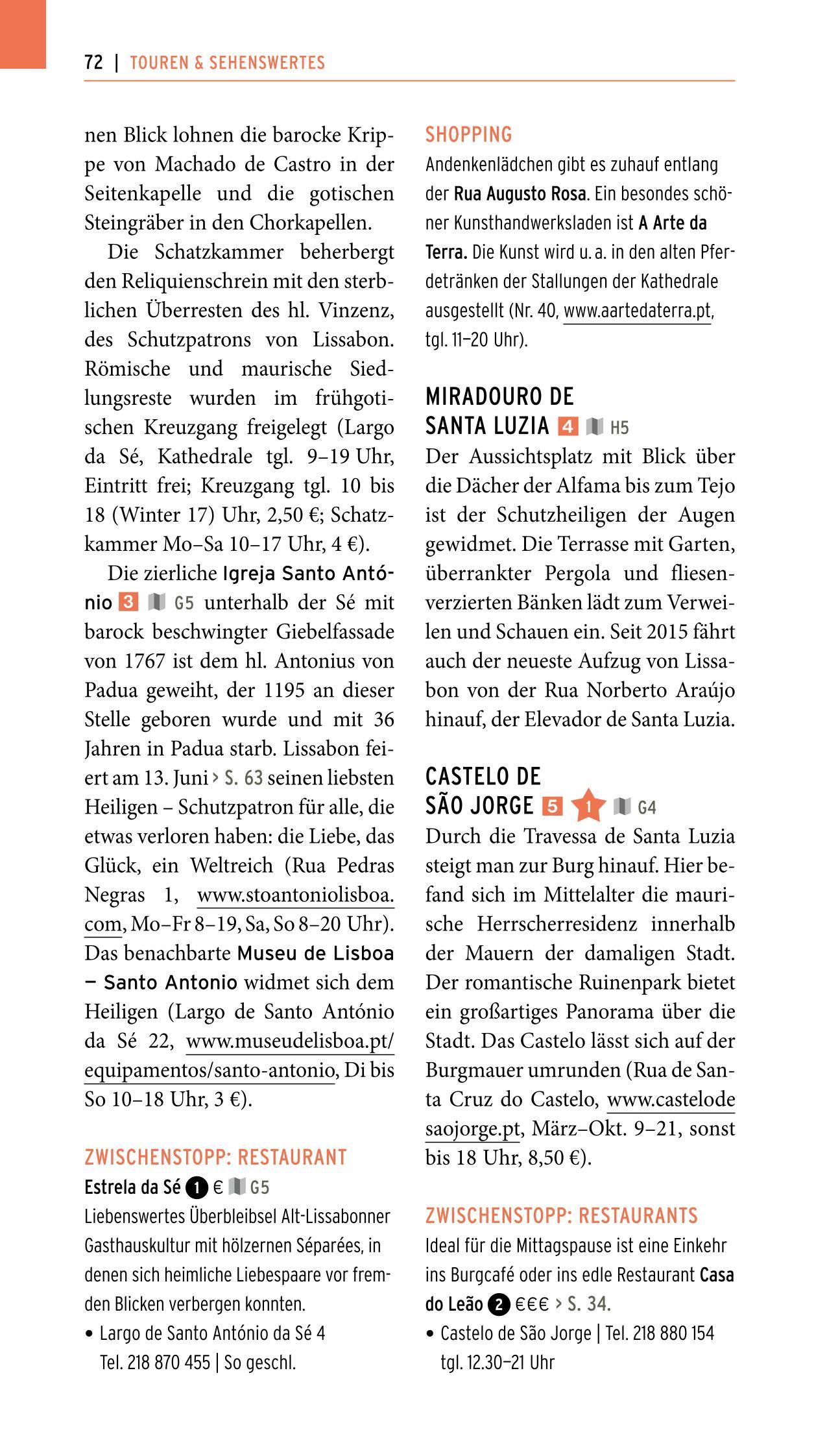 Beispielinhalt (Bild) POLYGLOTT on tour Reiseführer Lissabon