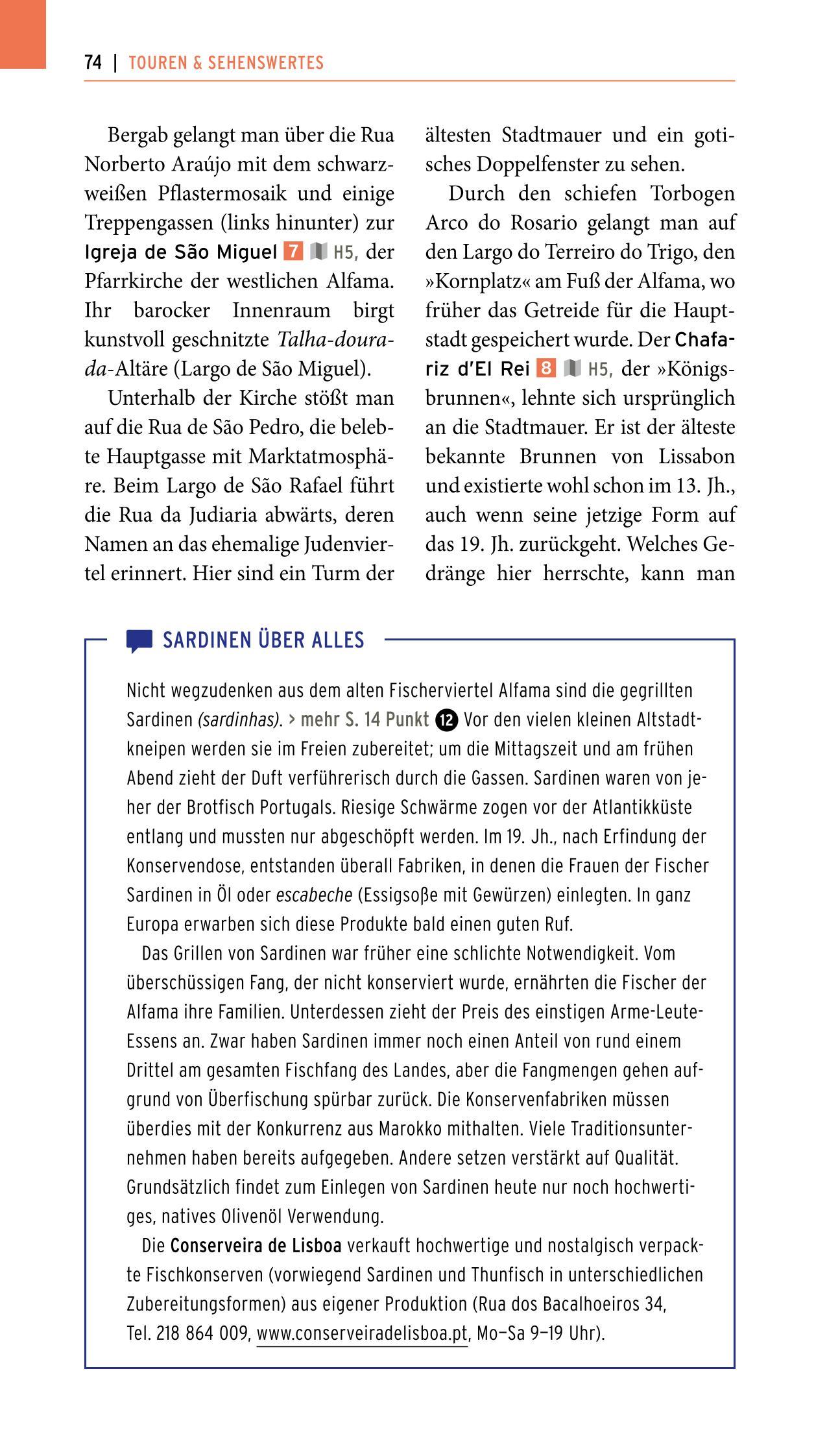 Beispielinhalt (Bild) POLYGLOTT on tour Reiseführer Lissabon