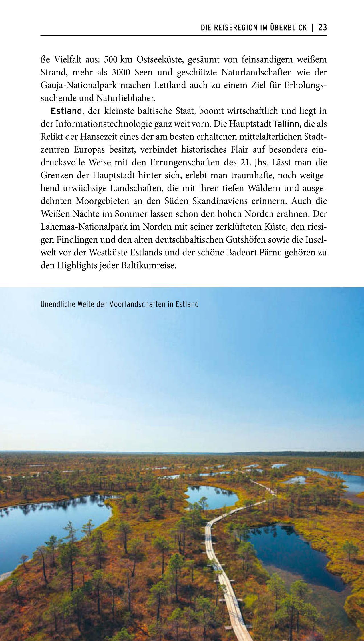 Beispielinhalt (Bild) POLYGLOTT on tour Reiseführer Baltikum