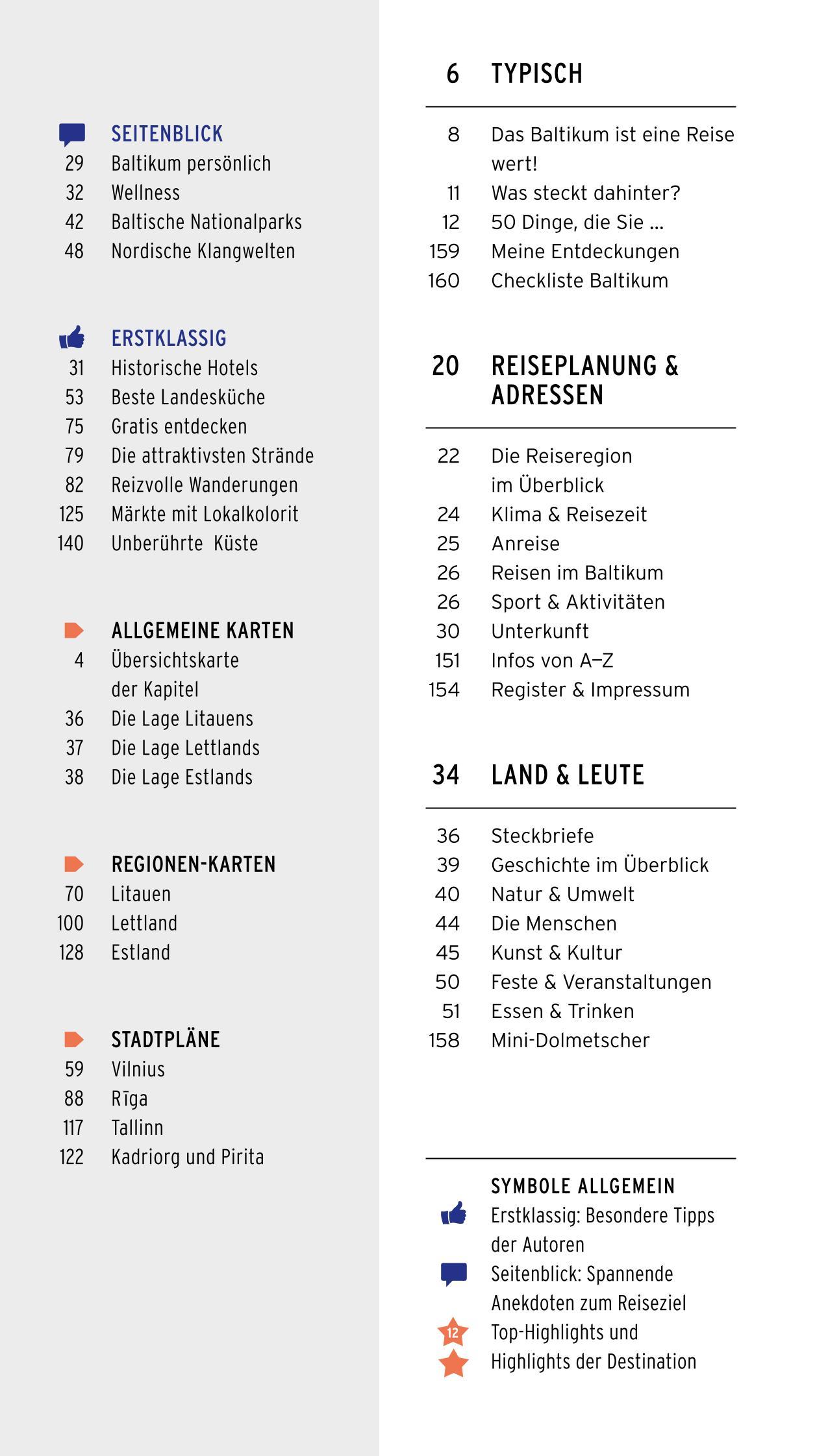 Beispielinhalt (Bild) POLYGLOTT on tour Reiseführer Baltikum