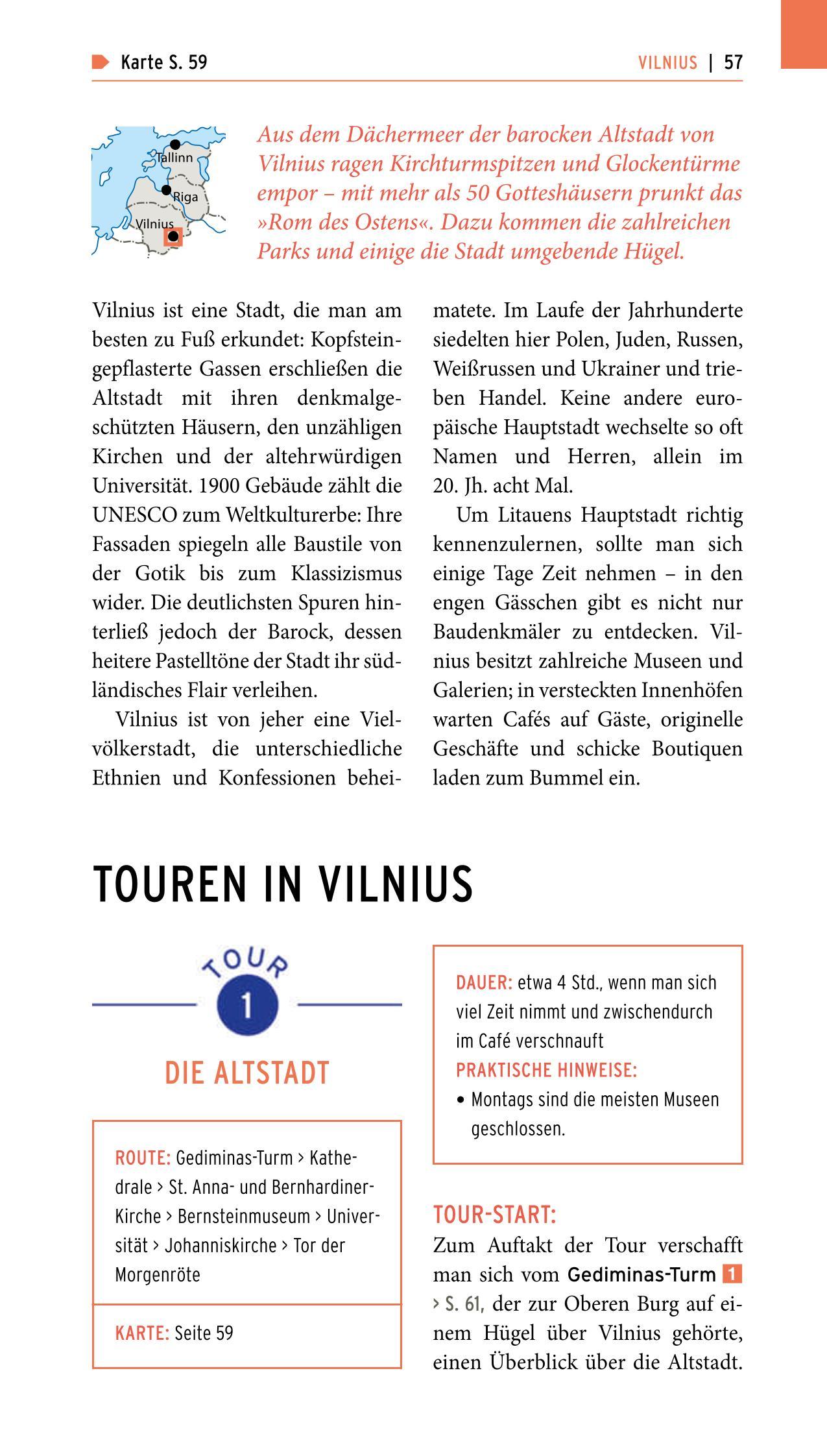 Beispielinhalt (Bild) POLYGLOTT on tour Reiseführer Baltikum