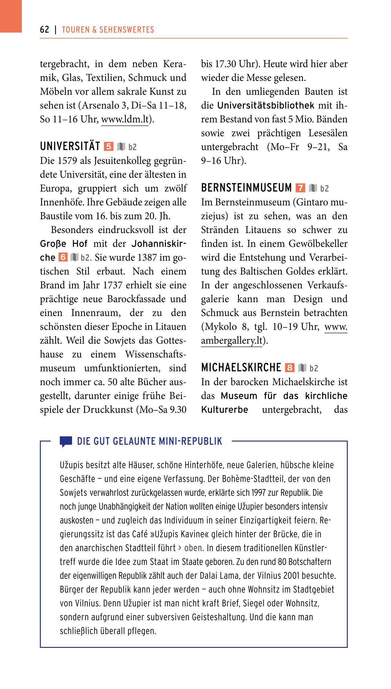 Beispielinhalt (Bild) POLYGLOTT on tour Reiseführer Baltikum