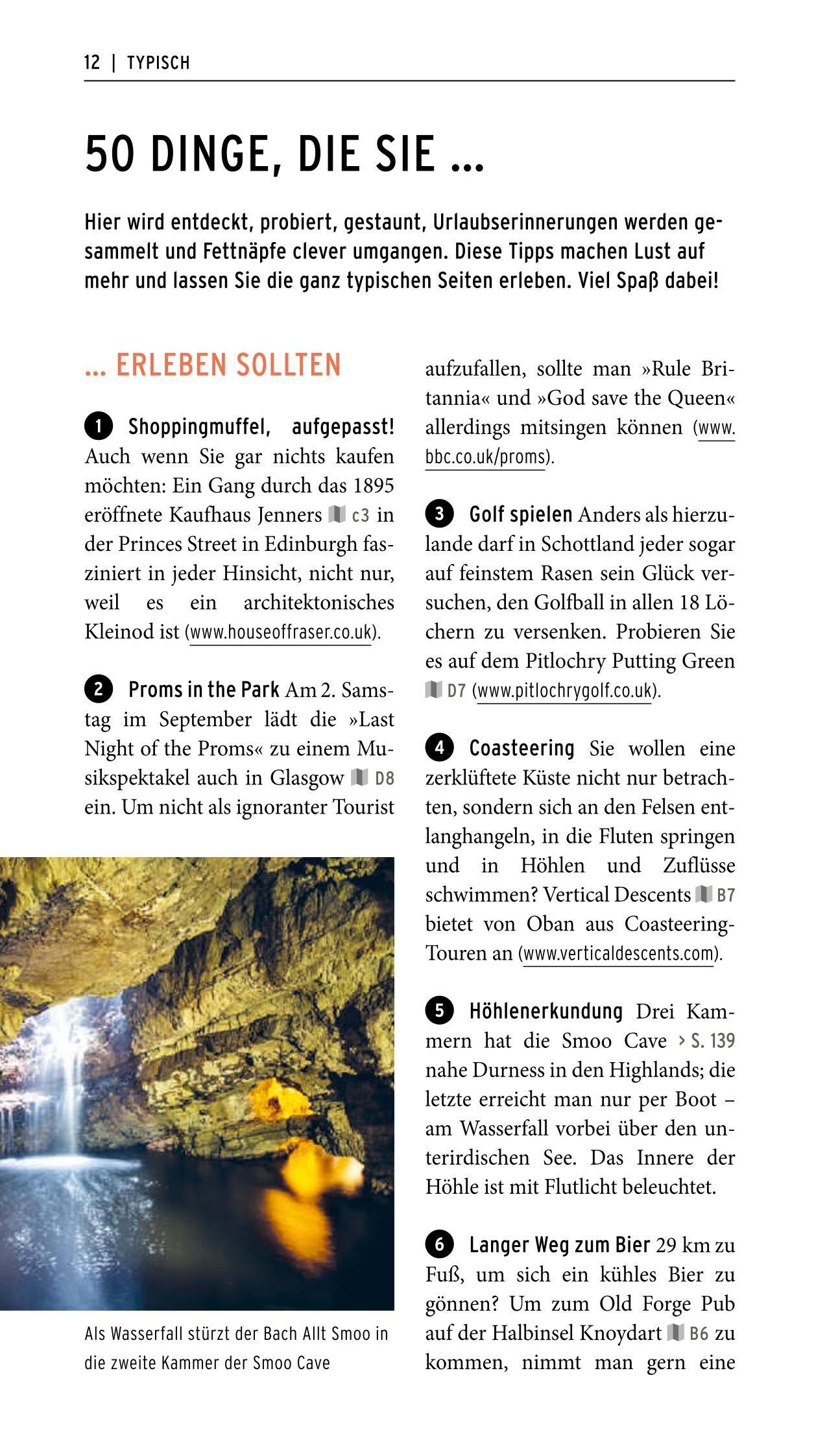 Beispielinhalt (Bild) POLYGLOTT on tour Reiseführer Schottland