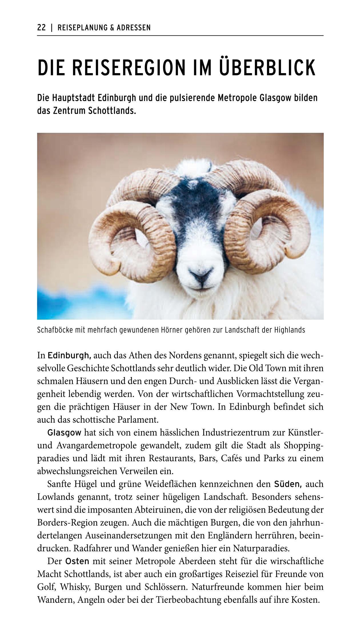 Beispielinhalt (Bild) POLYGLOTT on tour Reiseführer Schottland