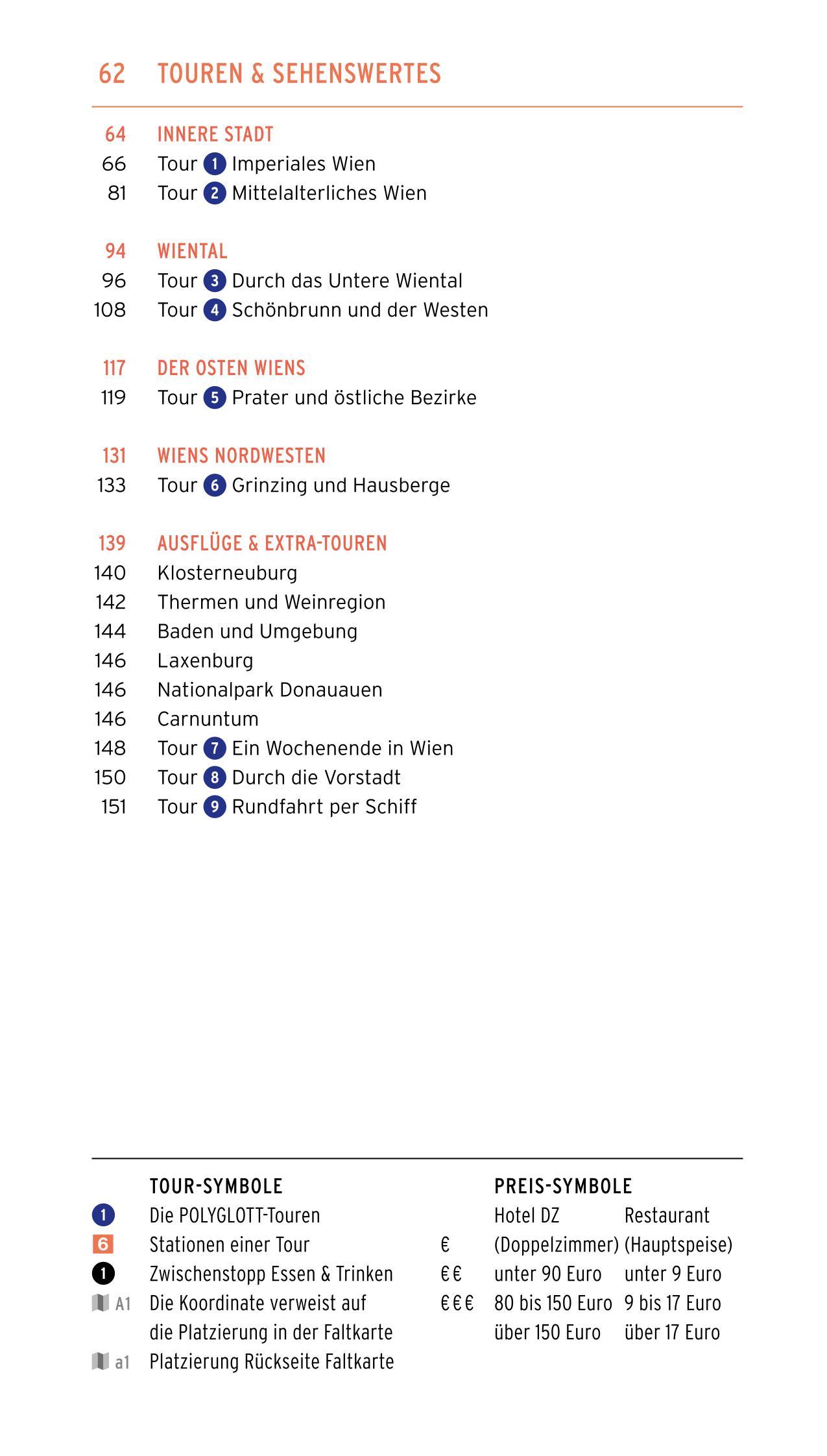 Beispielinhalt (Bild) POLYGLOTT on tour Reiseführer Wien
