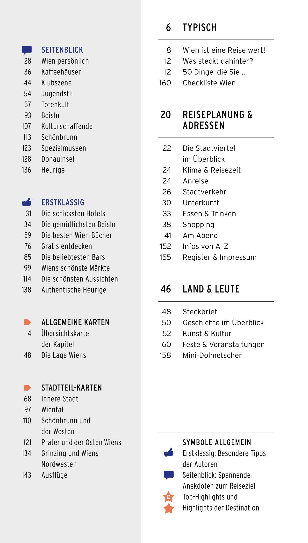 Beispielinhalt (Bild) POLYGLOTT on tour Reiseführer Wien