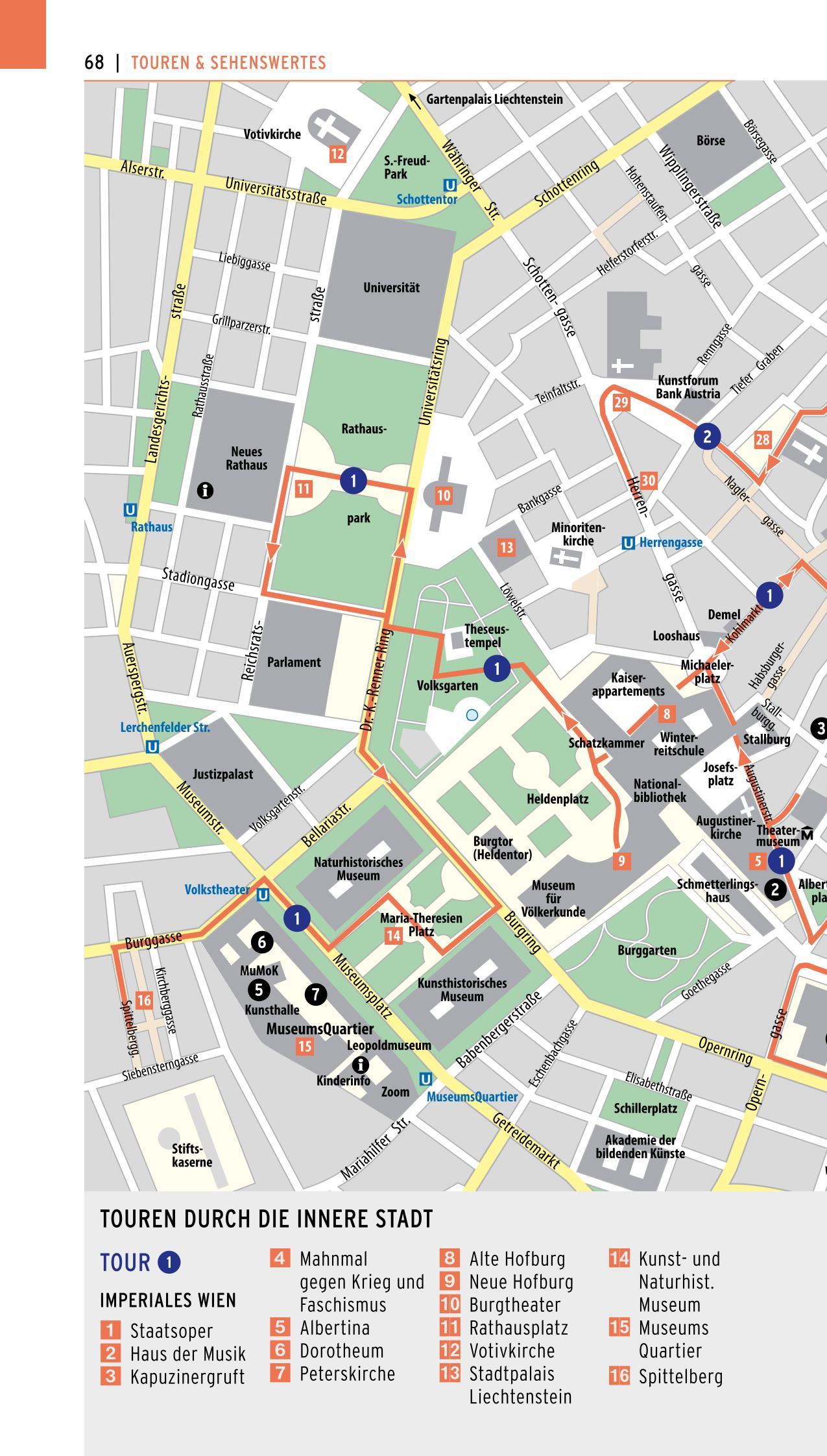 Beispielinhalt (Bild) POLYGLOTT on tour Reiseführer Wien