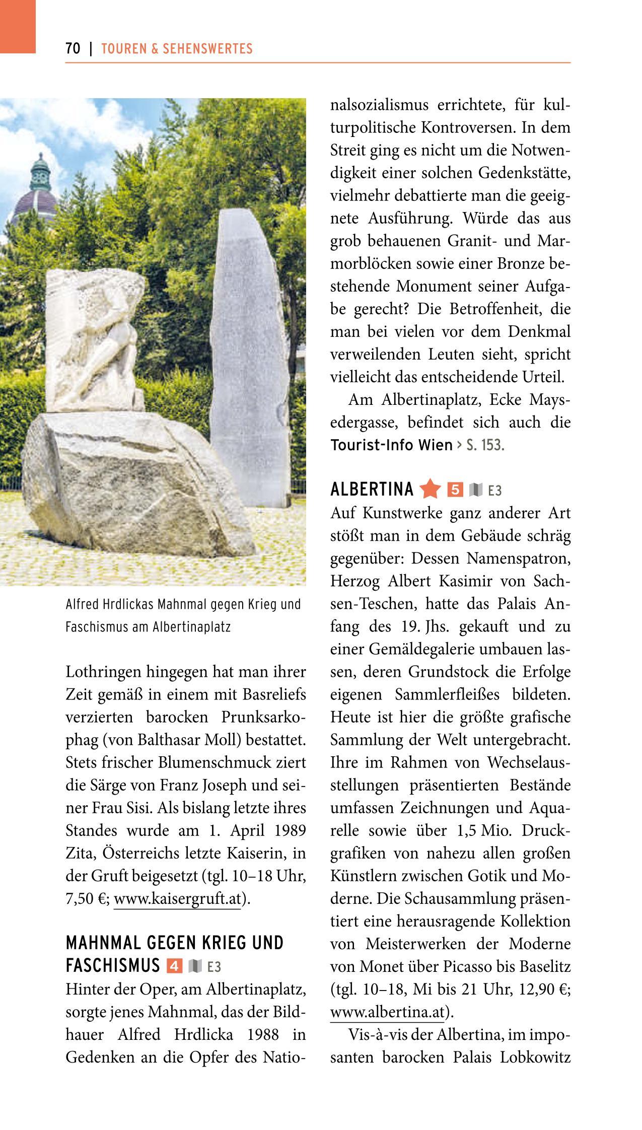 Beispielinhalt (Bild) POLYGLOTT on tour Reiseführer Wien