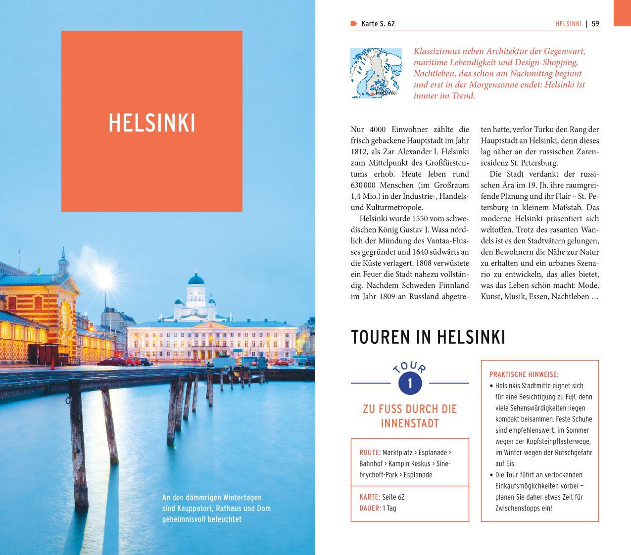 Beispielinhalt (Bild) POLYGLOTT on tour Reiseführer Finnland