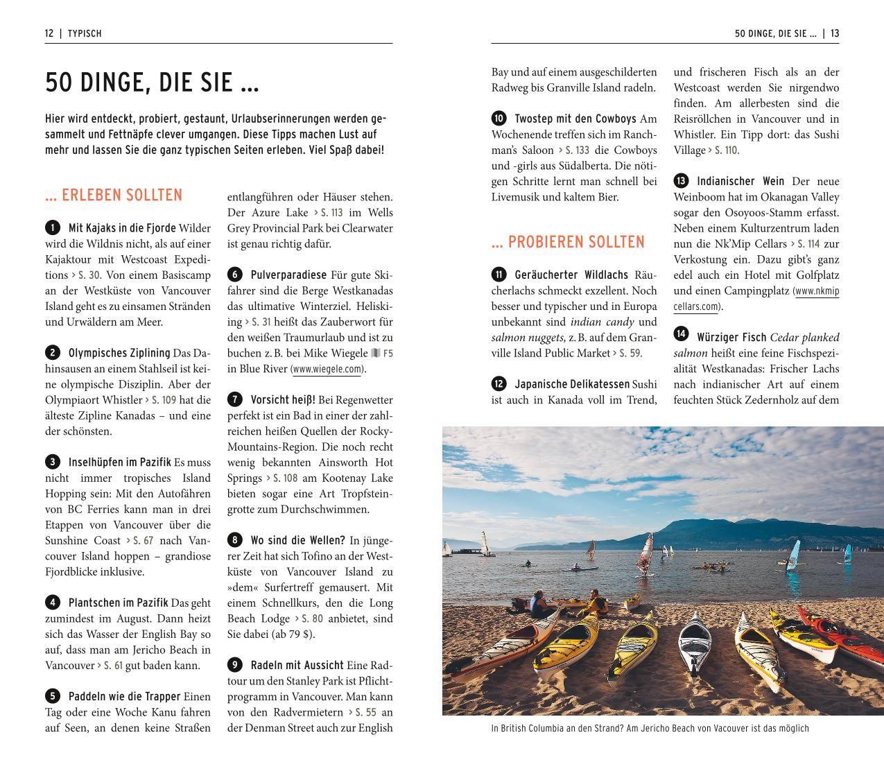 Beispielinhalt (Bild) POLYGLOTT on tour Reiseführer Kanada - Der Westen