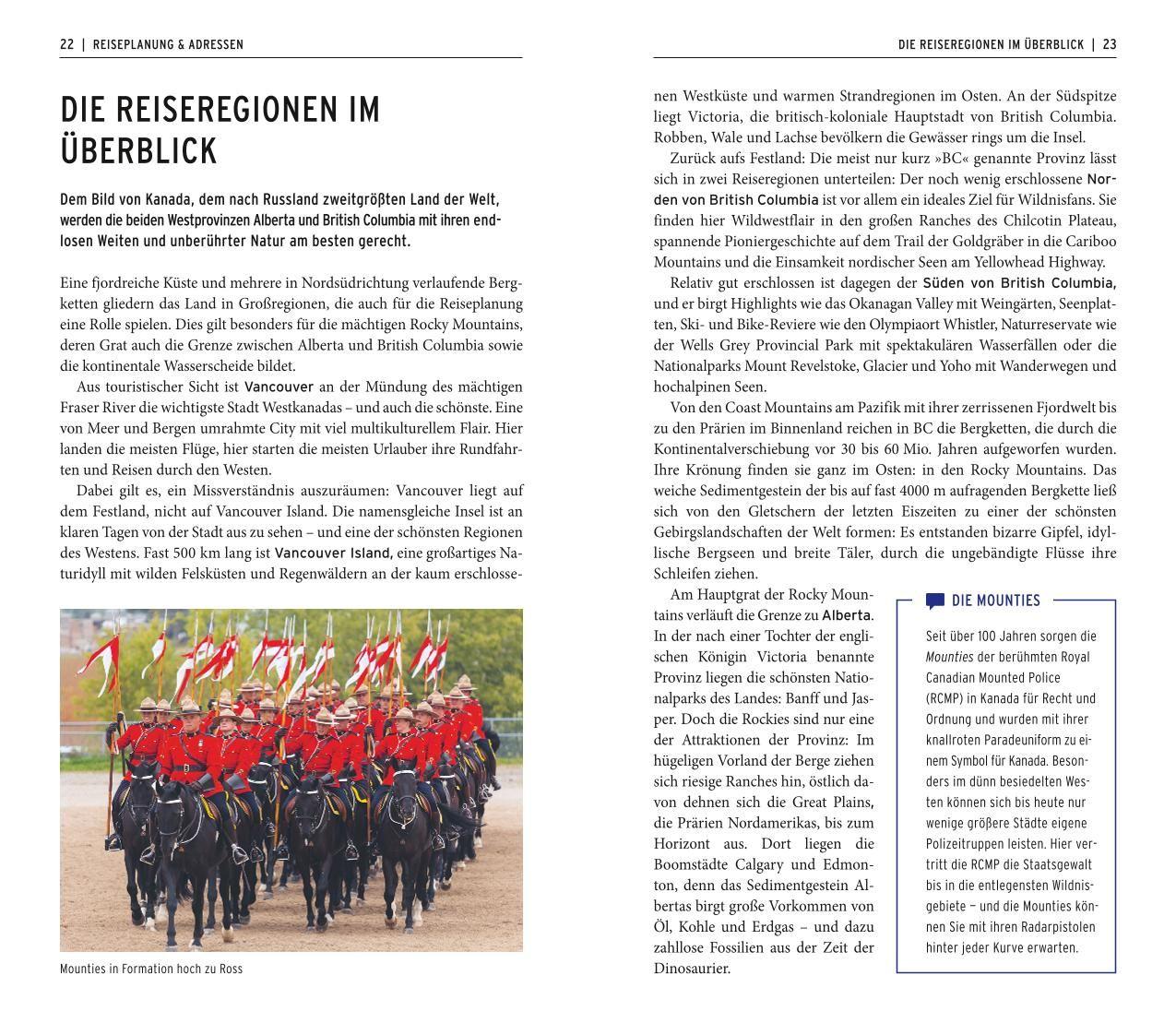 Beispielinhalt (Bild) POLYGLOTT on tour Reiseführer Kanada - Der Westen