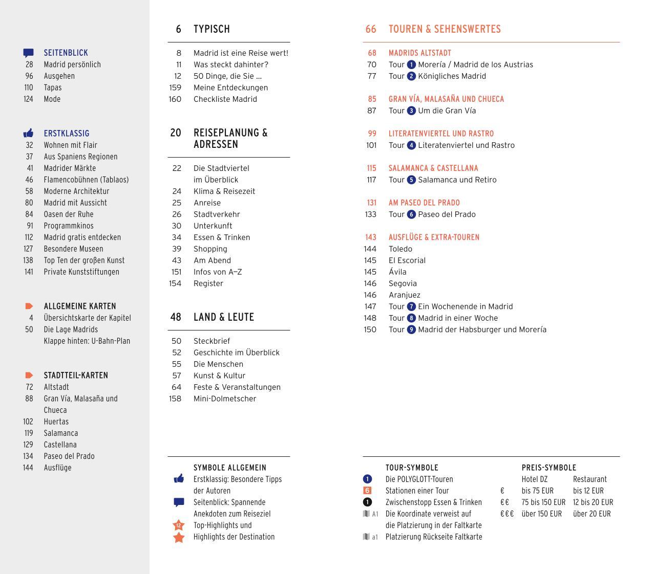 Beispielinhalt (Bild) POLYGLOTT on tour Reiseführer Madrid