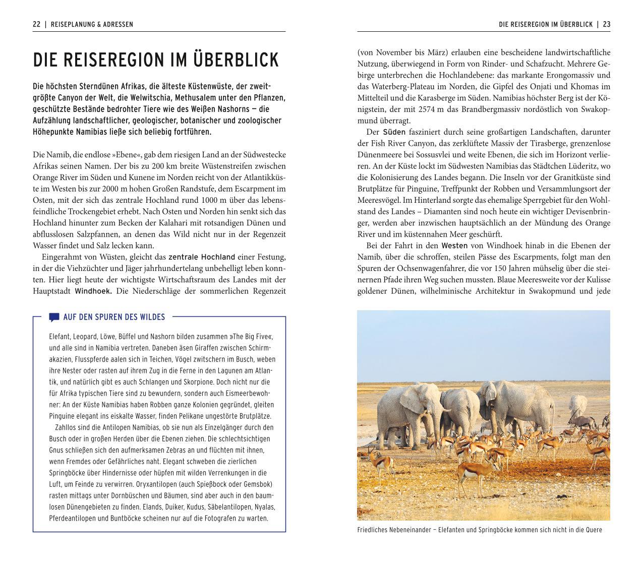 Beispielinhalt (Bild) POLYGLOTT on tour Reiseführer Namibia