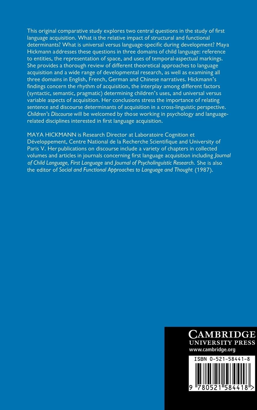 Rückseitencover Children's Discourse