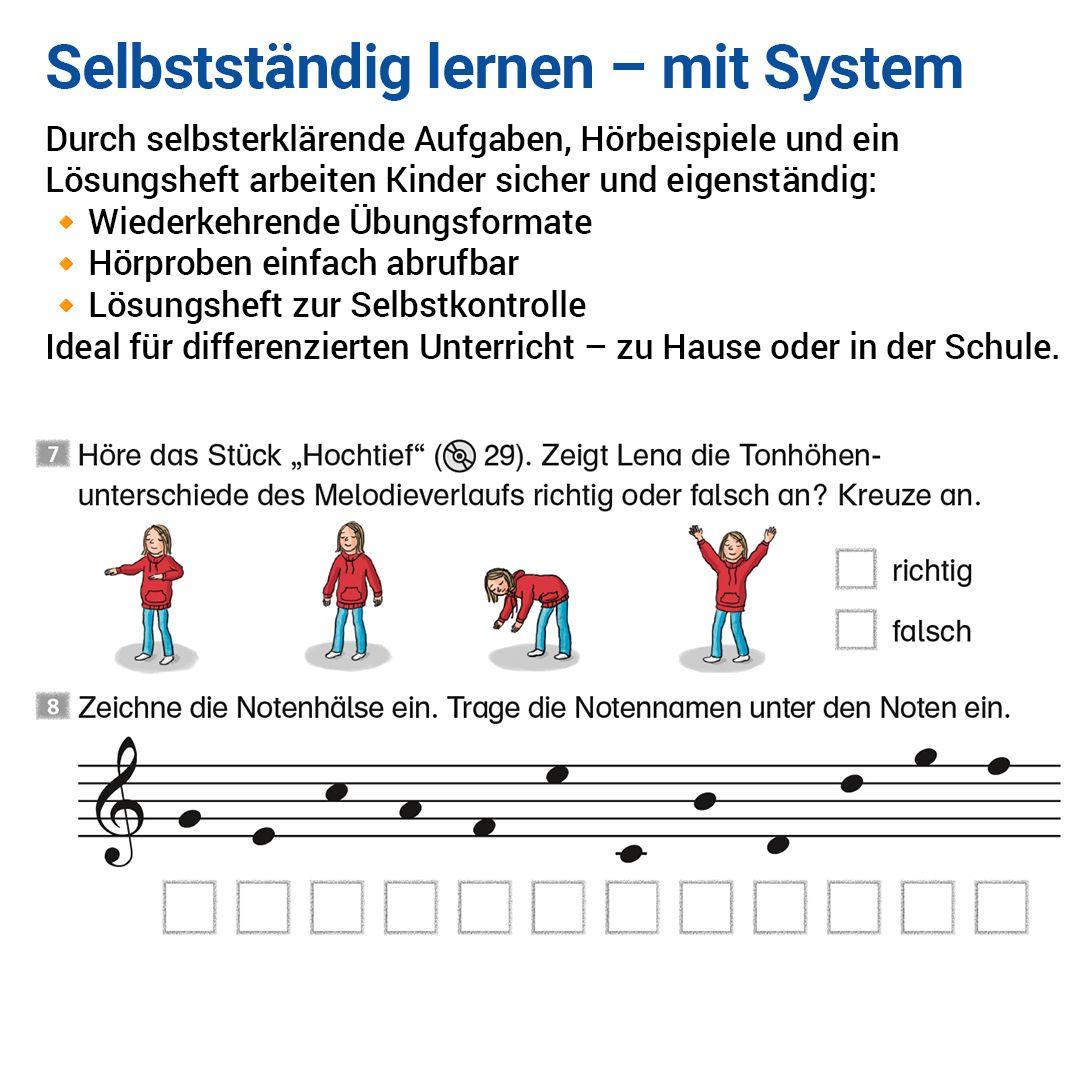 Beispielinhalt (Bild) Das Übungsheft Musik 3/4